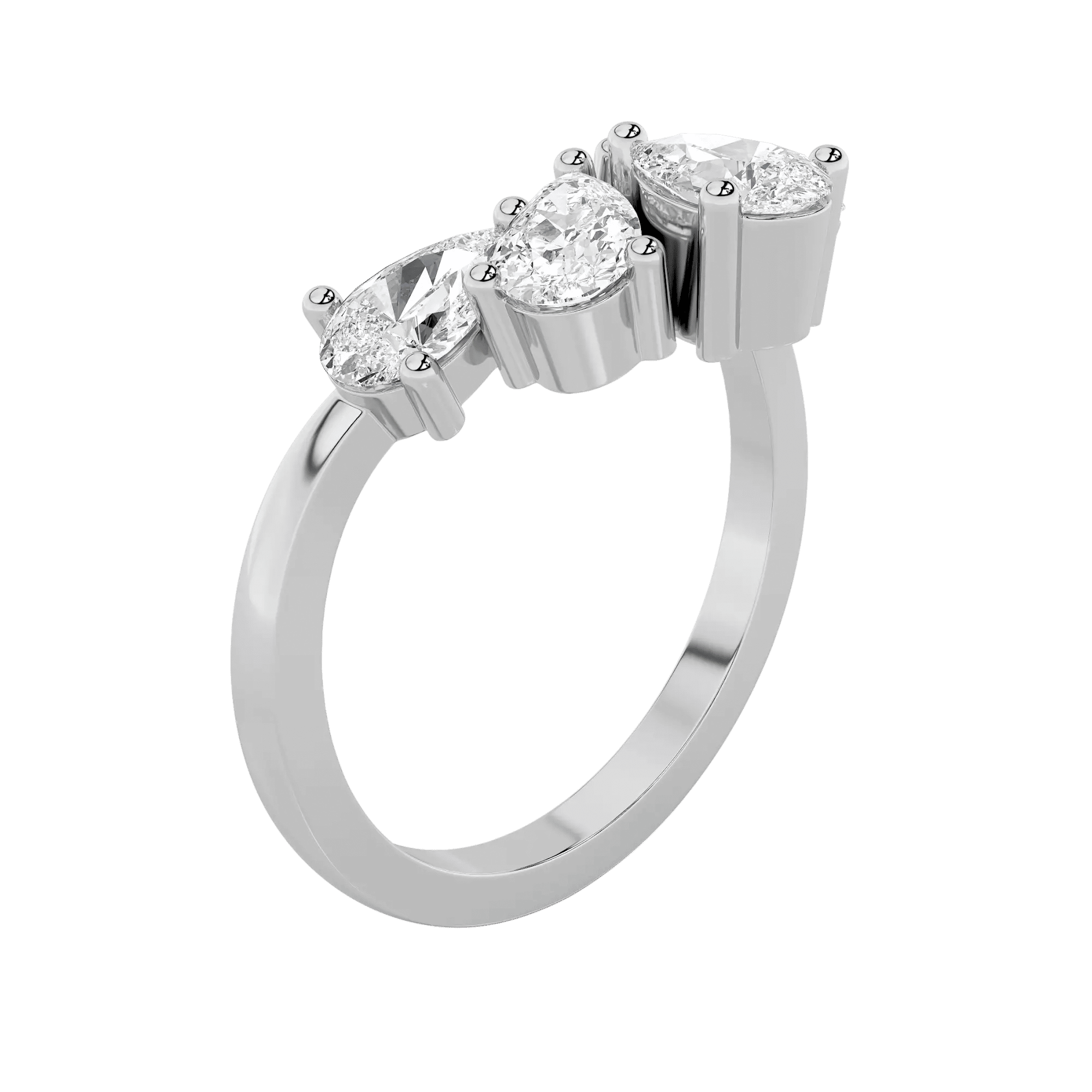 V-Five Sparkle 5 Stone Ring 7