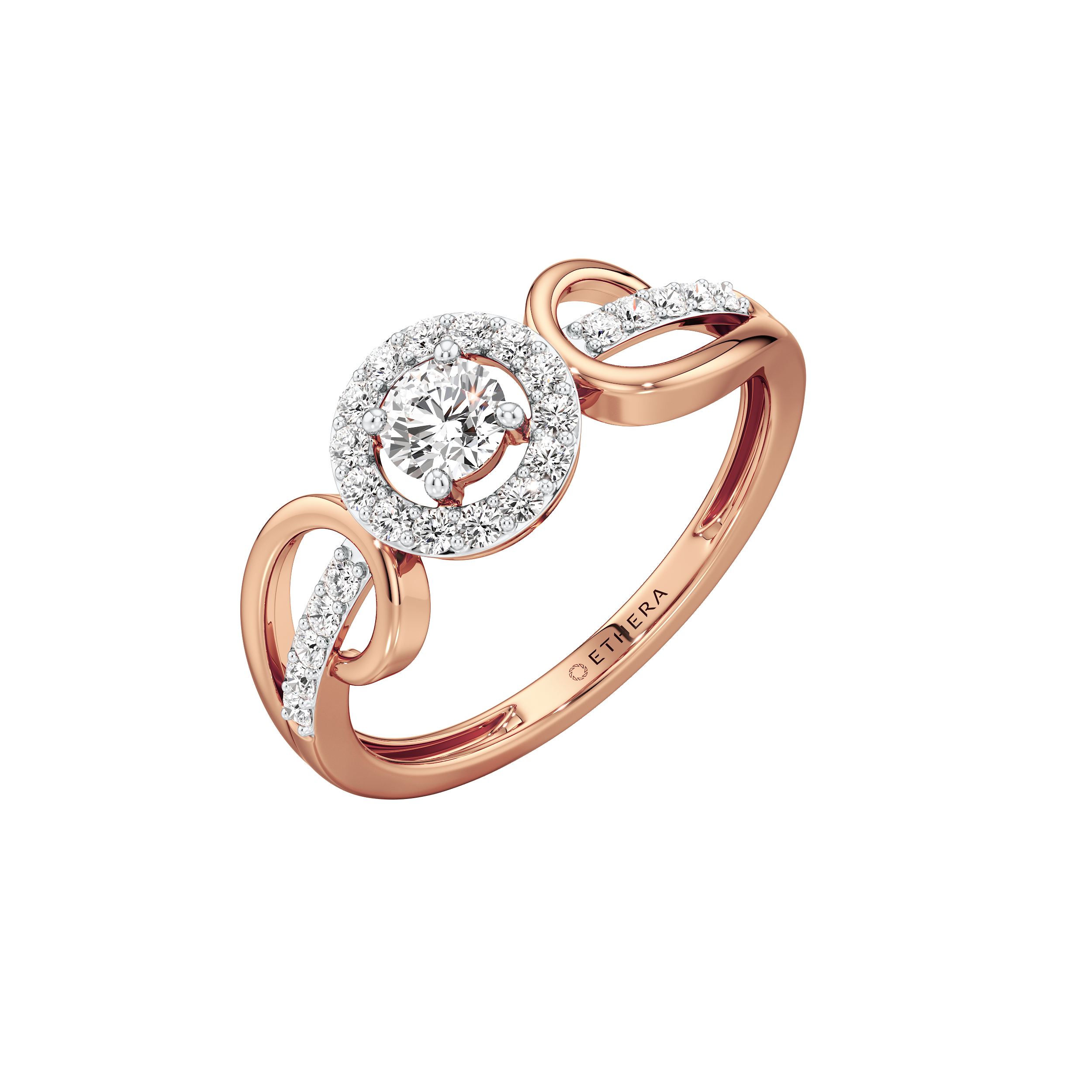 Halo Loop Diamond Ring 11