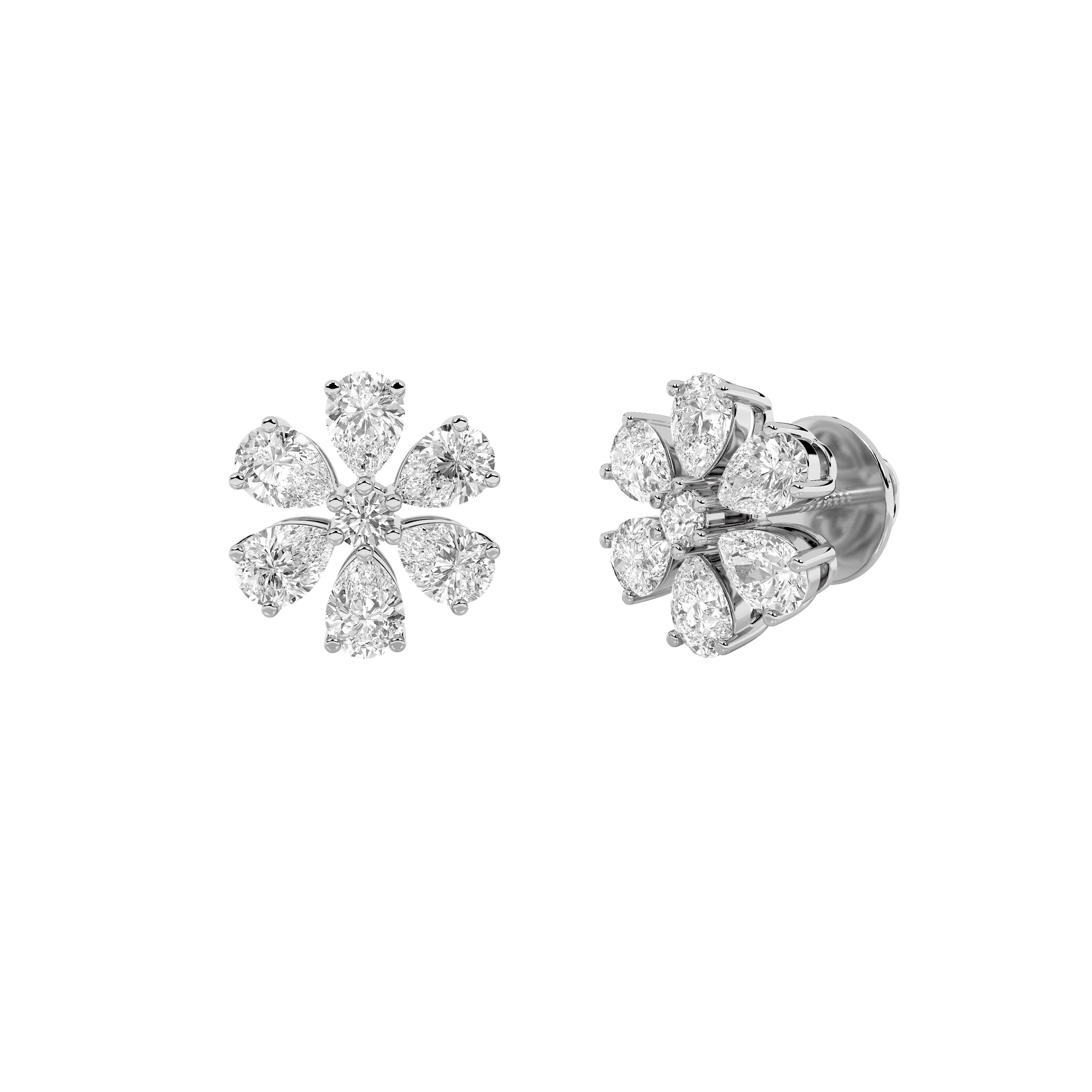 Blossoming Floral Stud Earrings 4