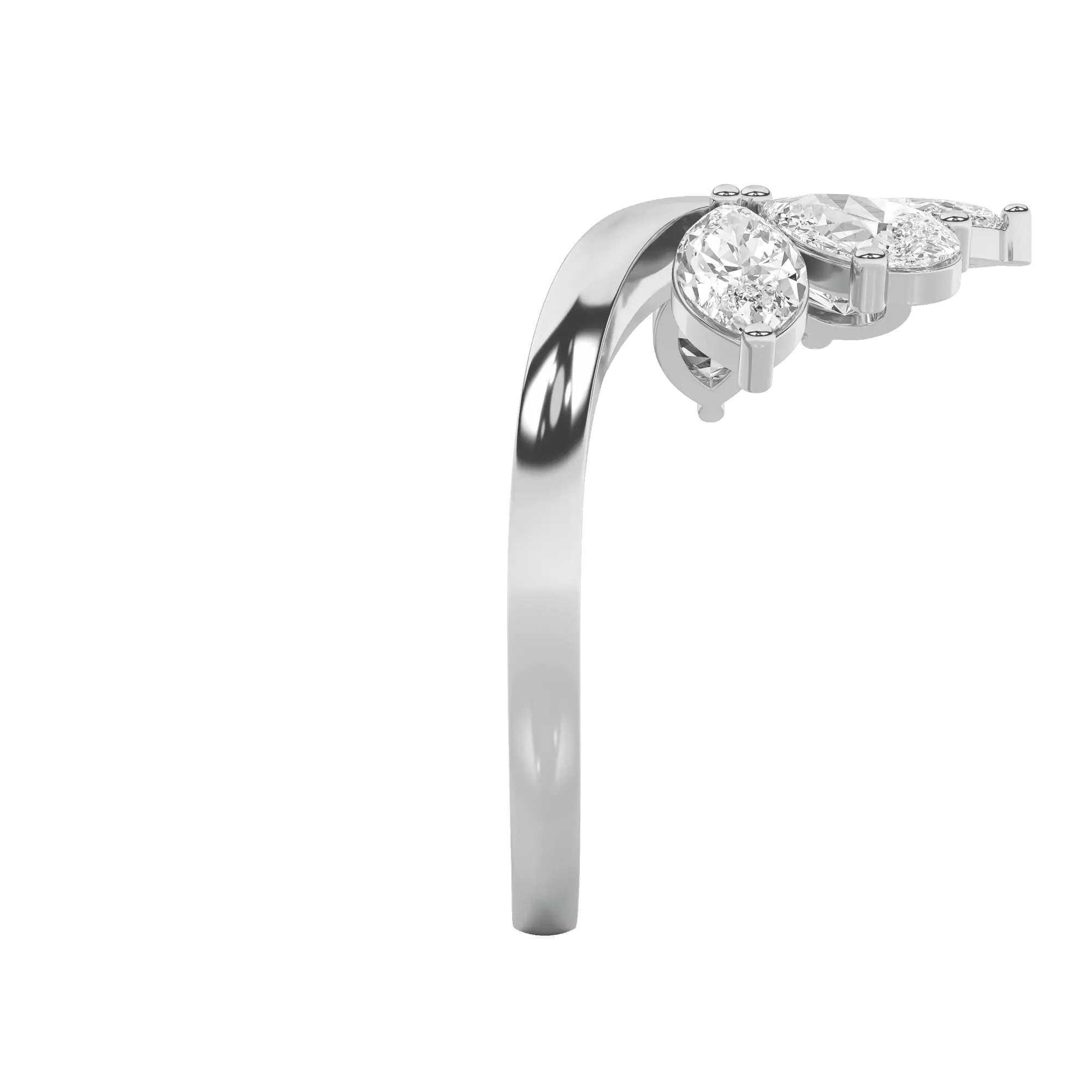 V-Curve 5 Stone Ring 8