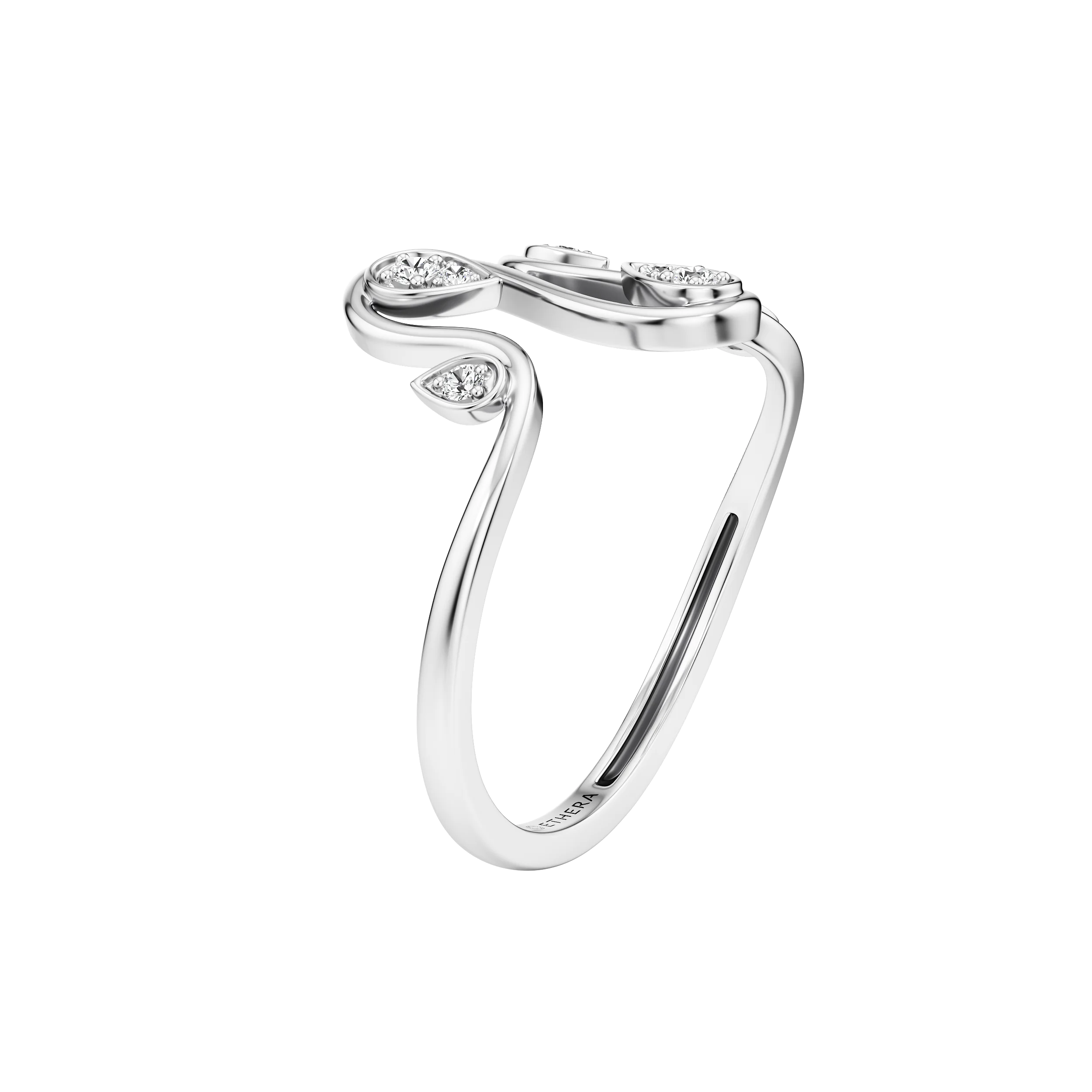 Serene Flow Diamond Ring 10