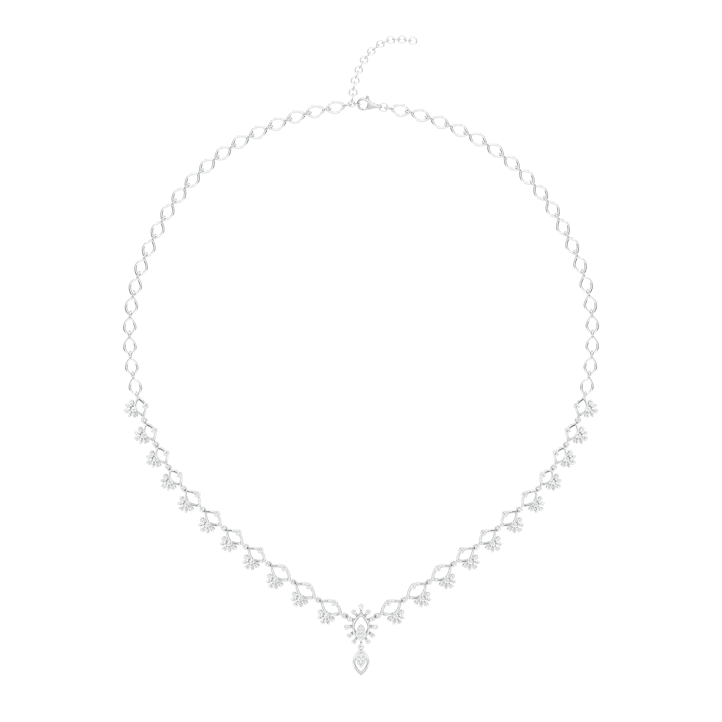 Celestia Teardrop Diamond Necklace 6