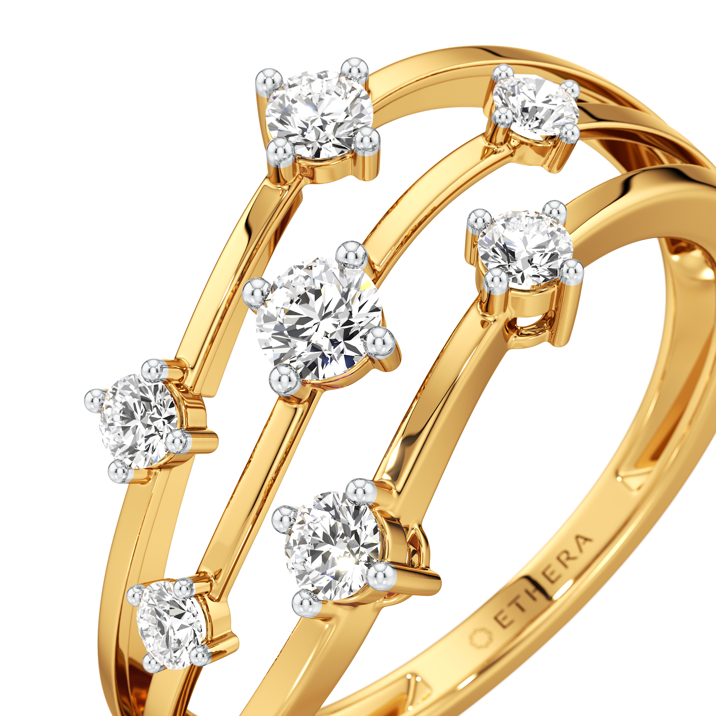 Orbit Cascade Ring 3