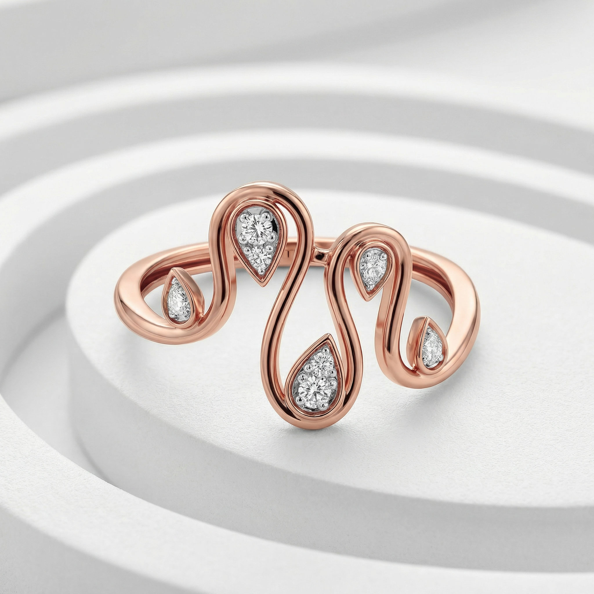 Serene Flow Diamond Ring 2