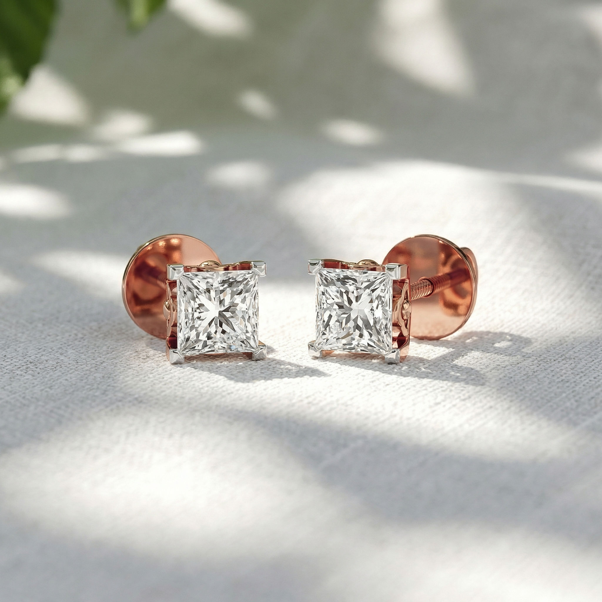 Princess Diamond Studs 3