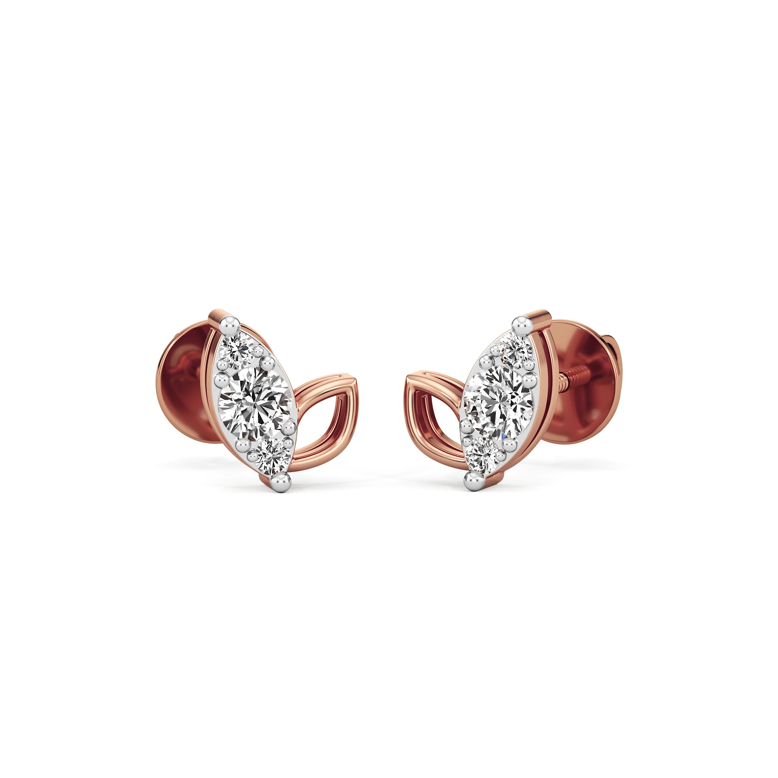 Petalcurve Diamond Studs 4