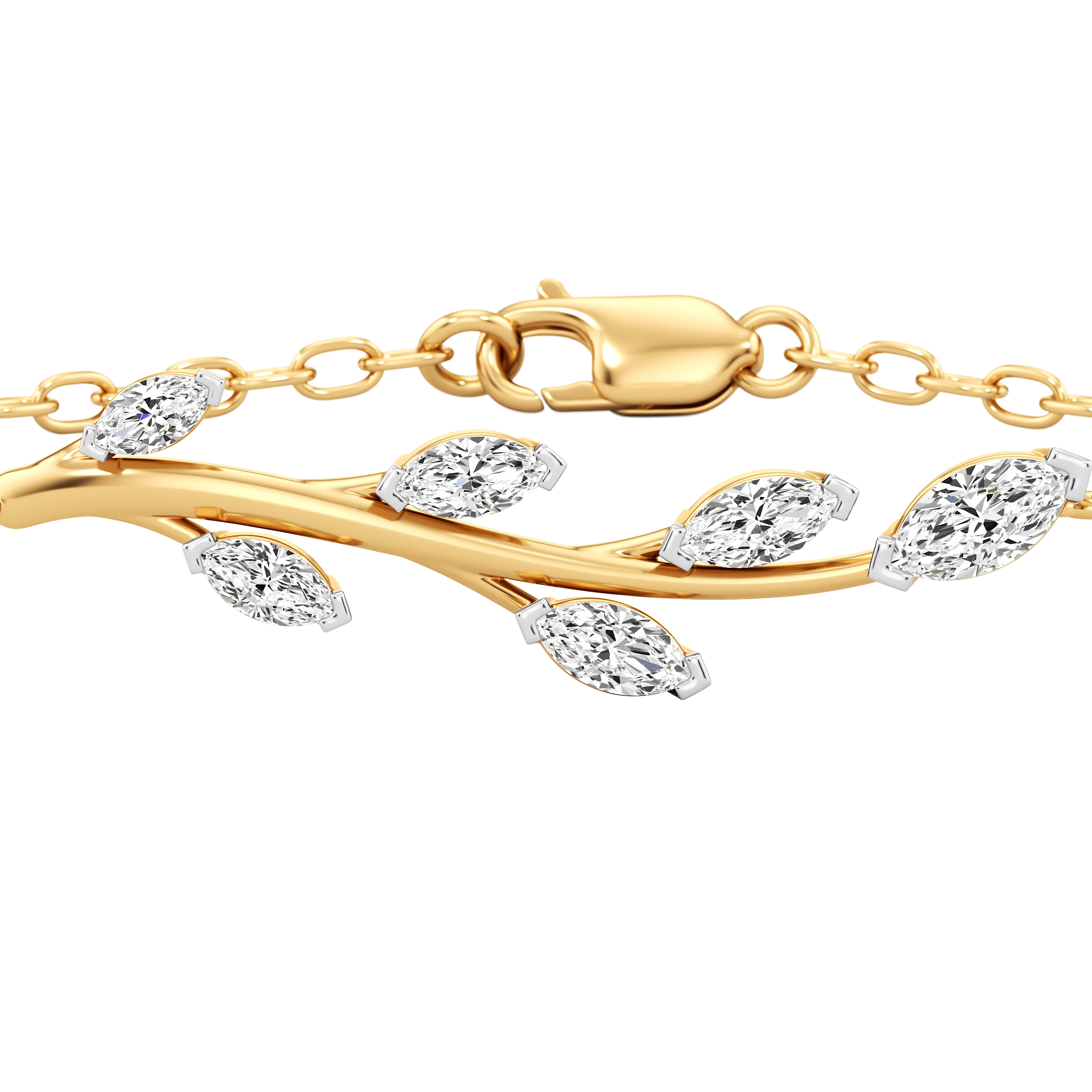 Leafline Marquise Diamond Bracelet hover
