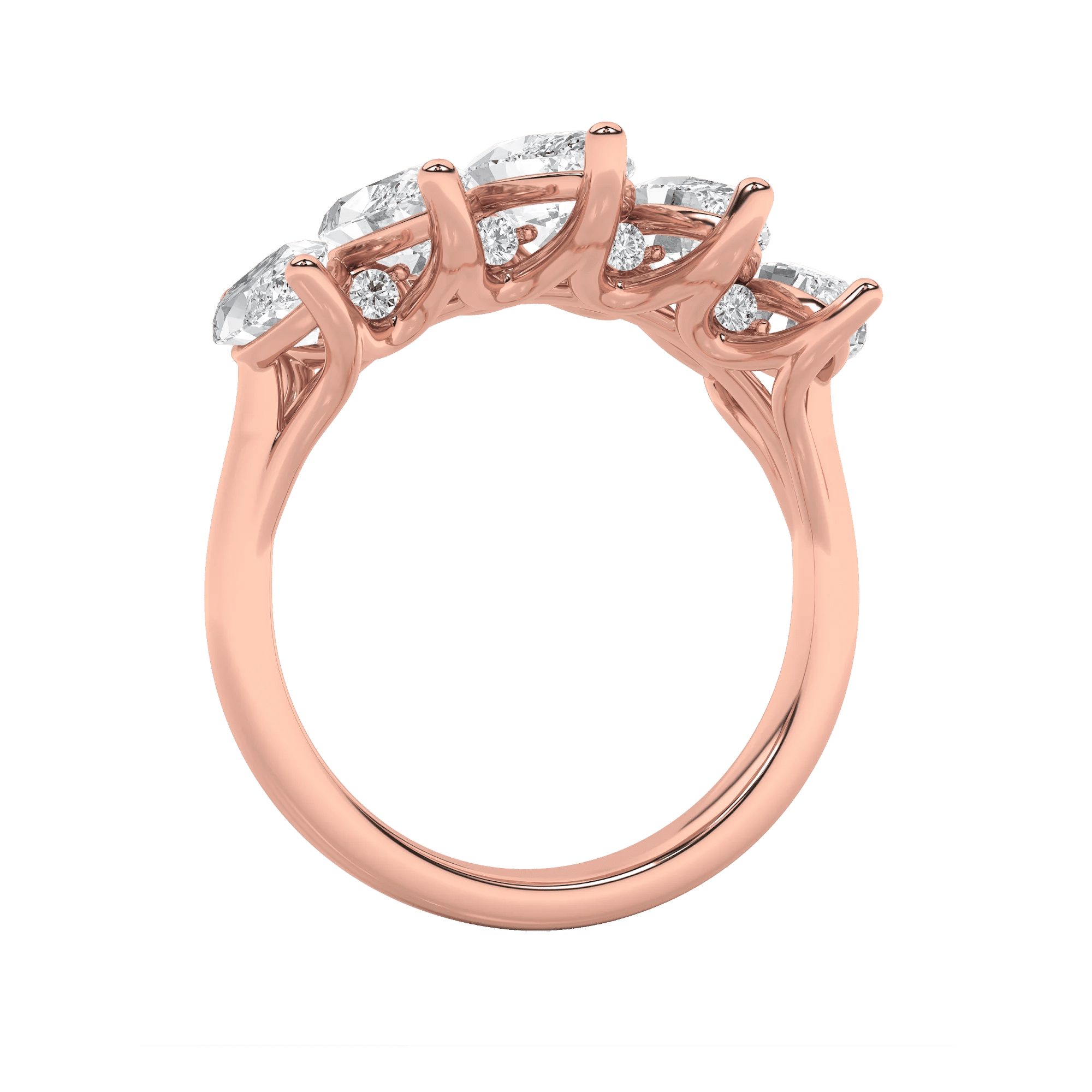 Radiant Penta Five Stone Ring 13