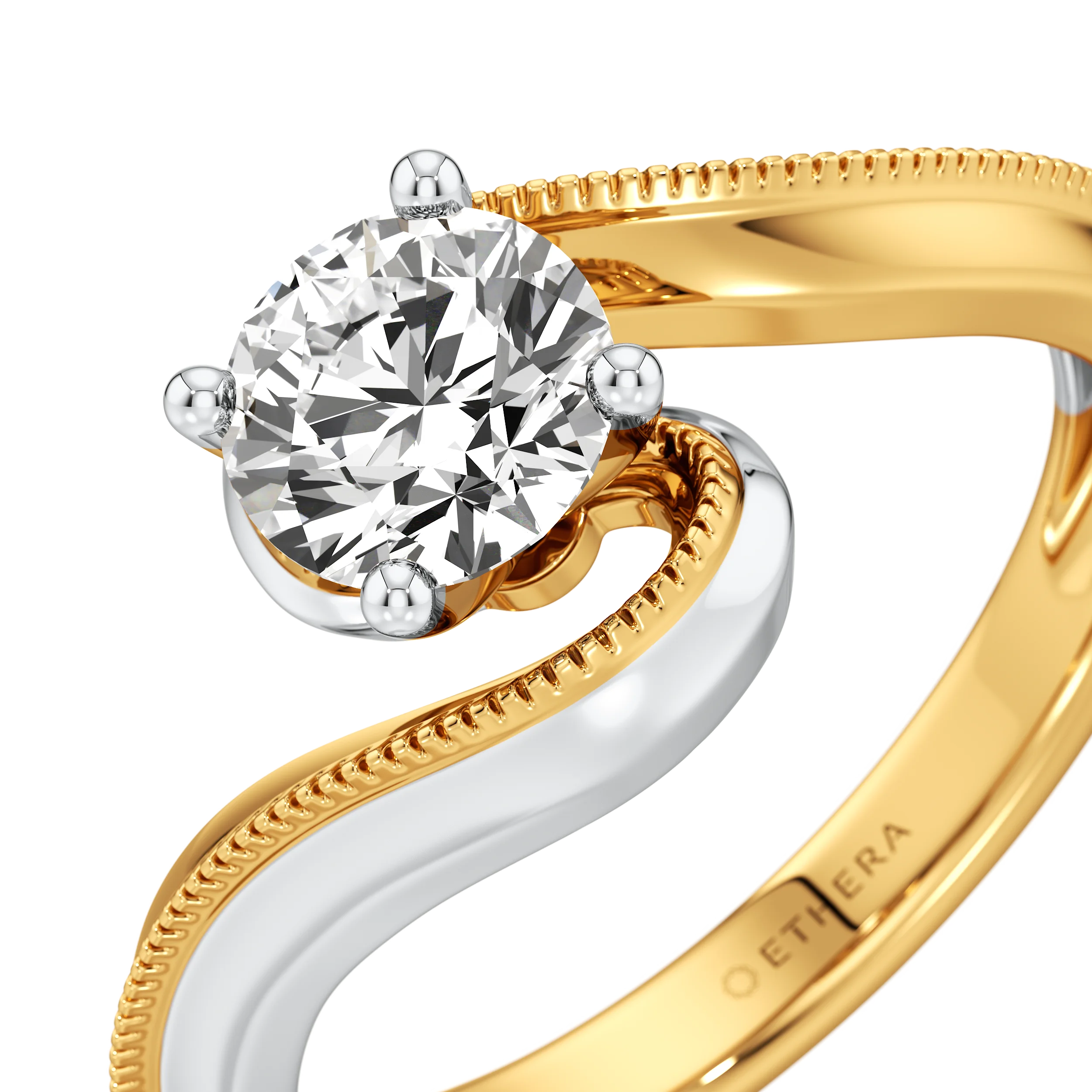 Waveform Solitaire Ring 1