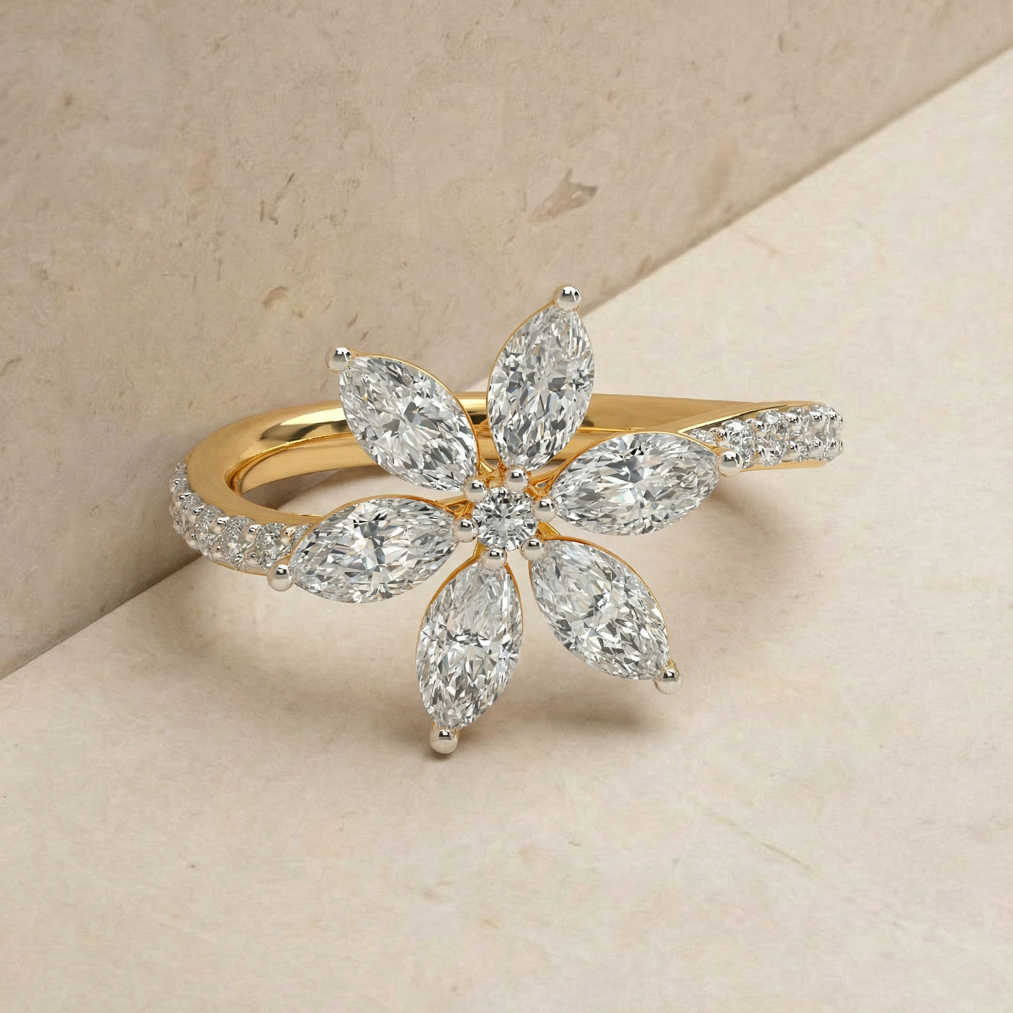Petal Radiance Diamond Ring 2