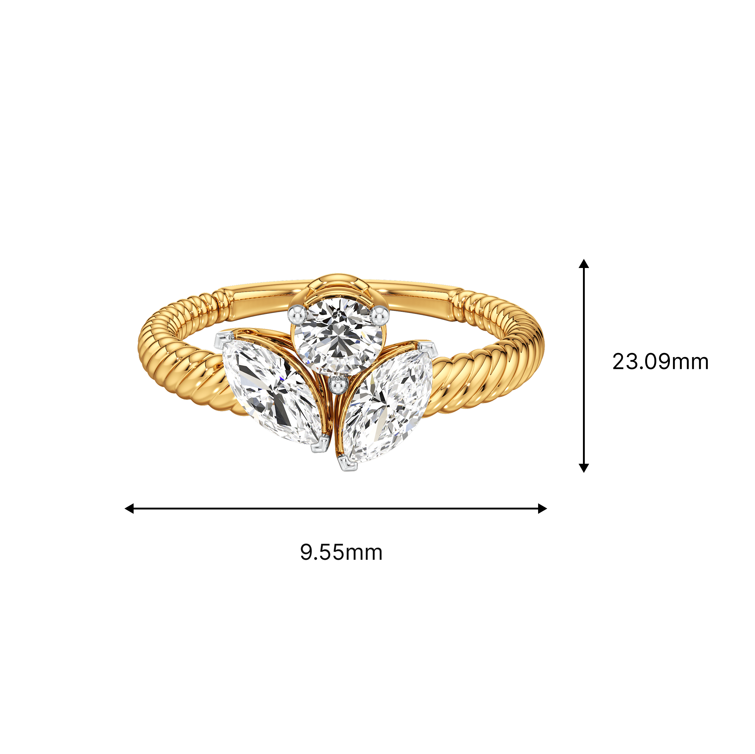 Marquise and Round Bloom Ring 5