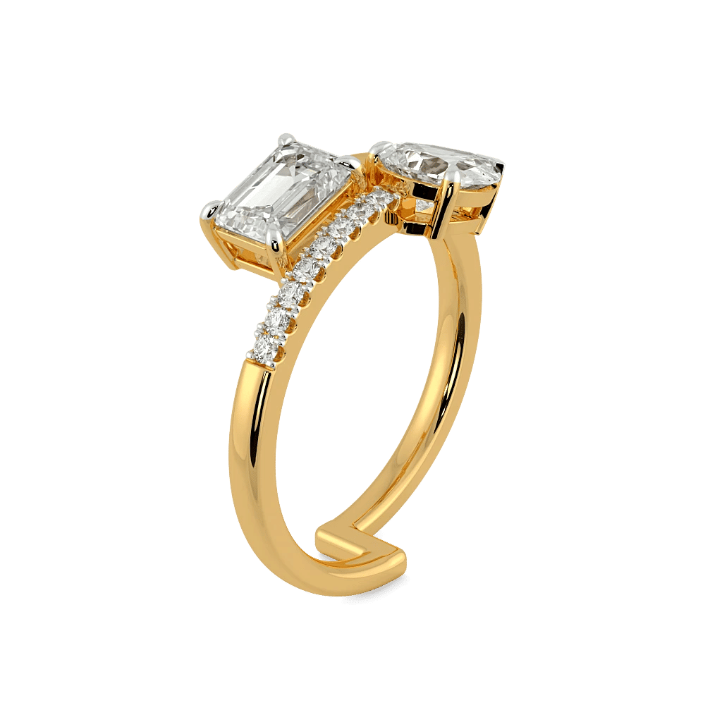 Double Elegance Toi Et Moi Ring hover