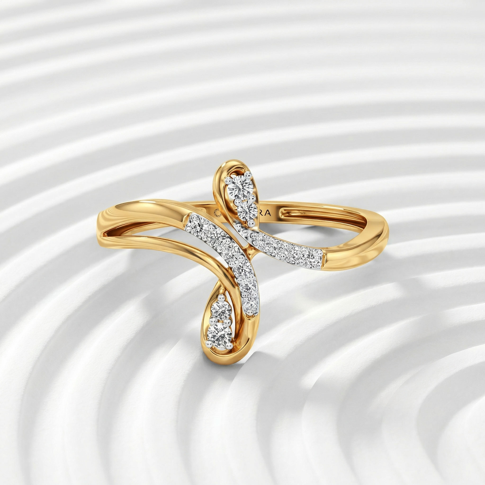 Aurora Swirl Diamond Ring 2