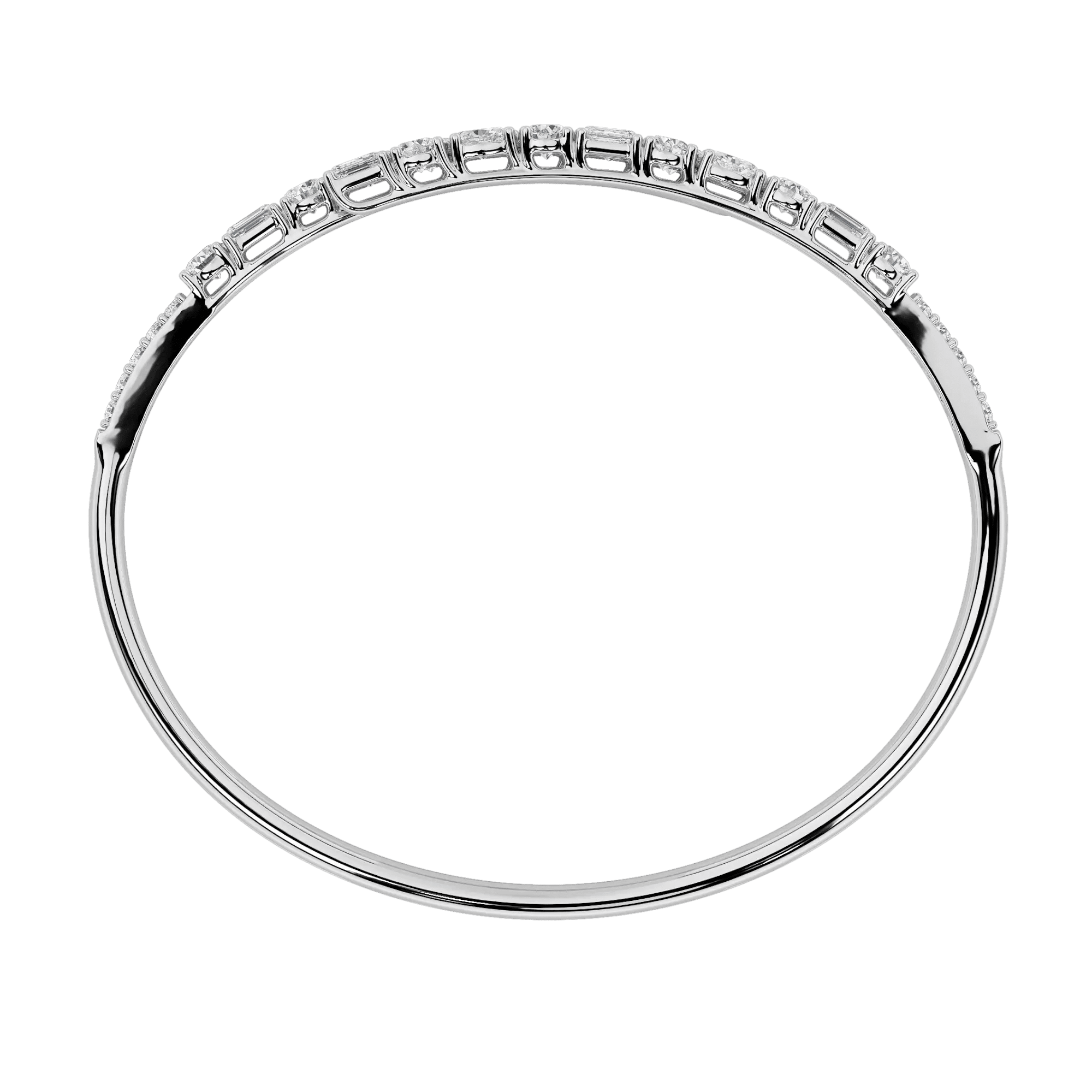 Eternal Brilliance Open Top Oval Bangle 3