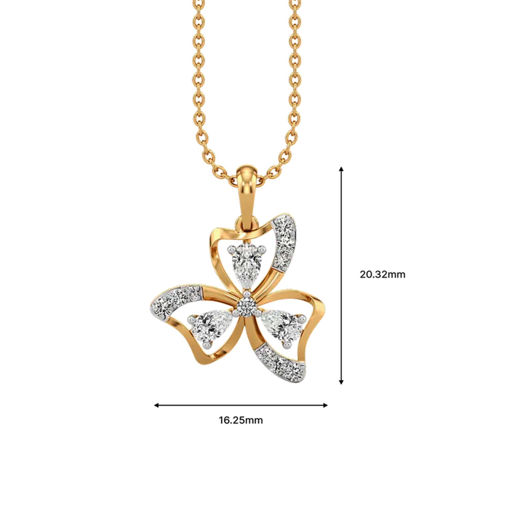 Petal Poise Diamond Necklace 4