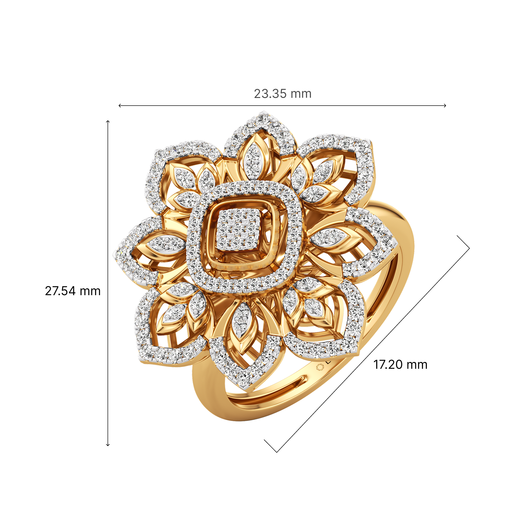 Lustre Petal Grande Ring 8