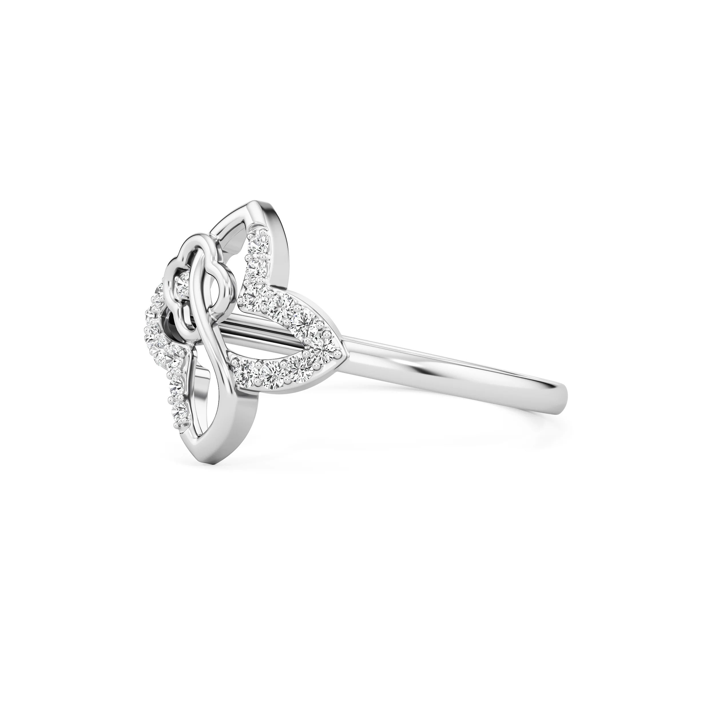 Petal Knot Diamond Ring 11