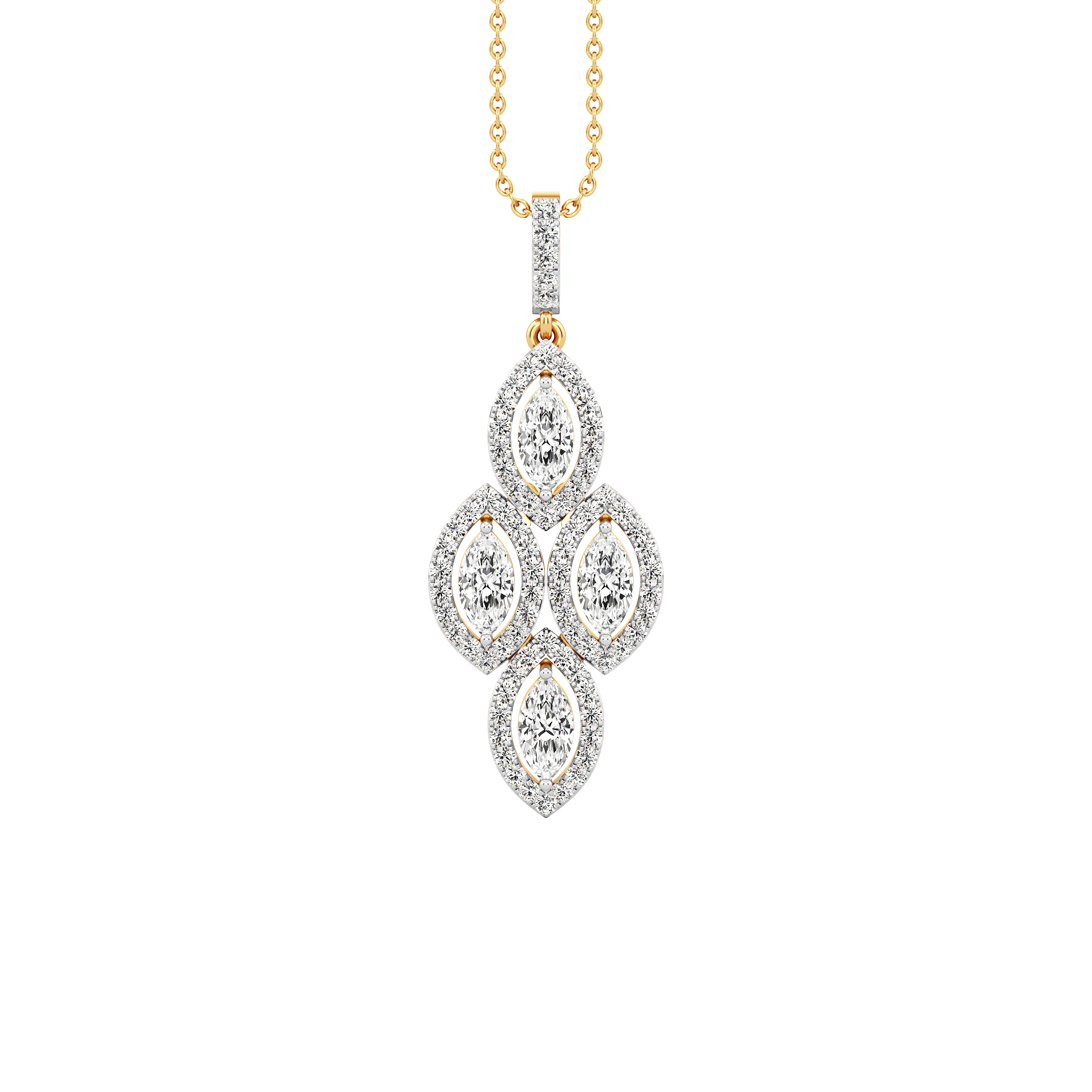 Quadra Bloom Diamond Pendant 1
