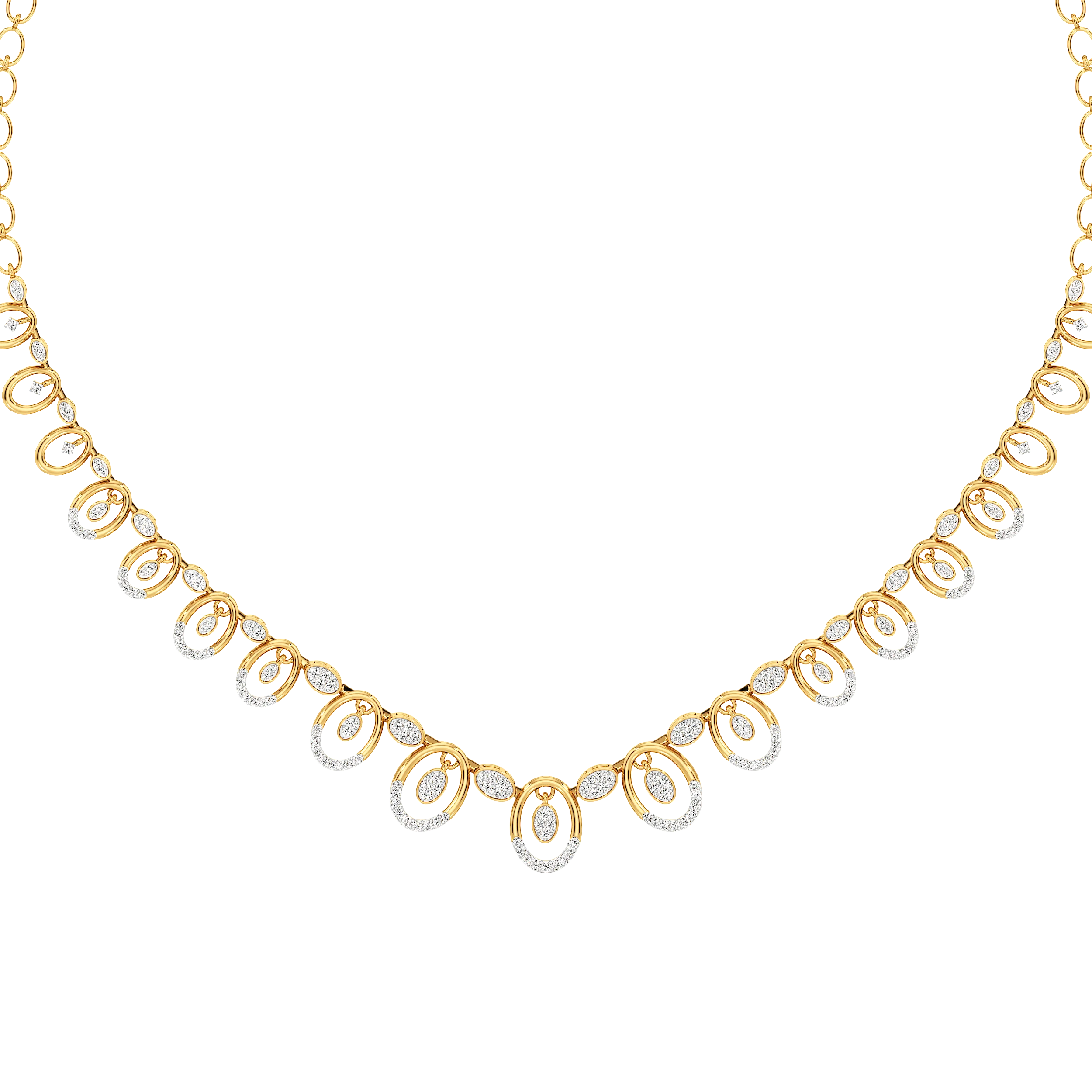 Seraphine Oval Diamond Necklace