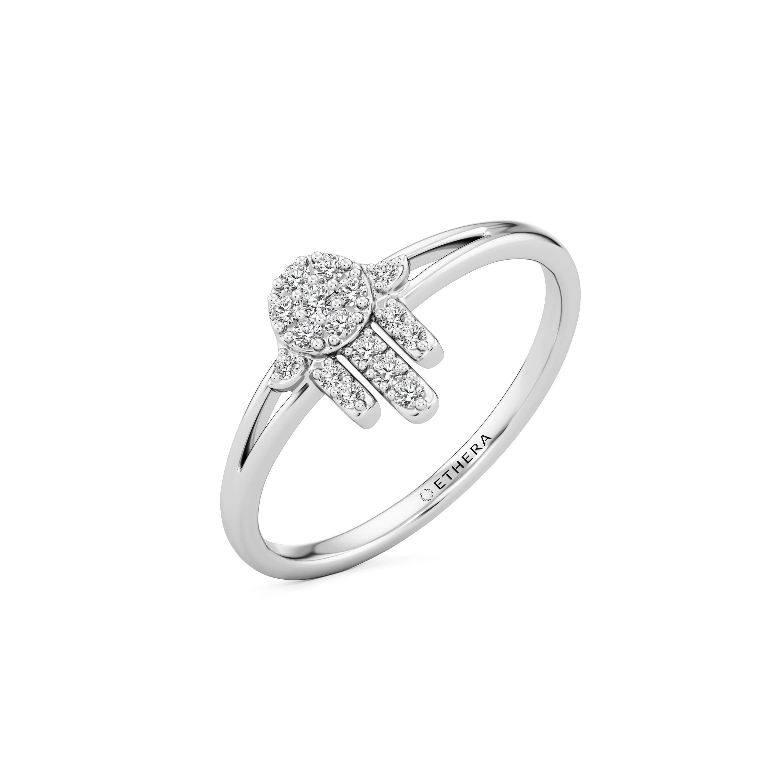 Hamsa Glow Diamond Ring 7