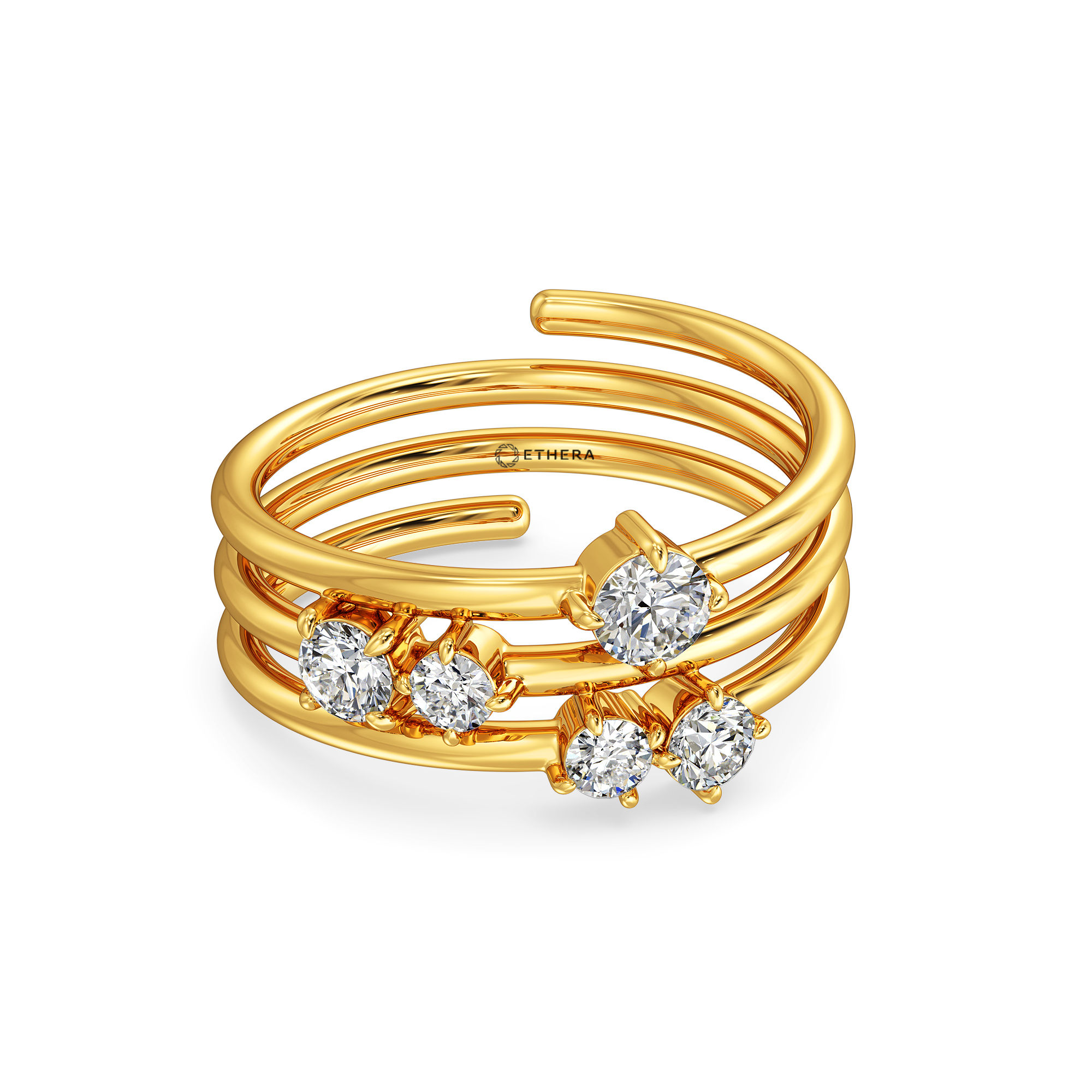 Starglow Spiral Band Ring 2