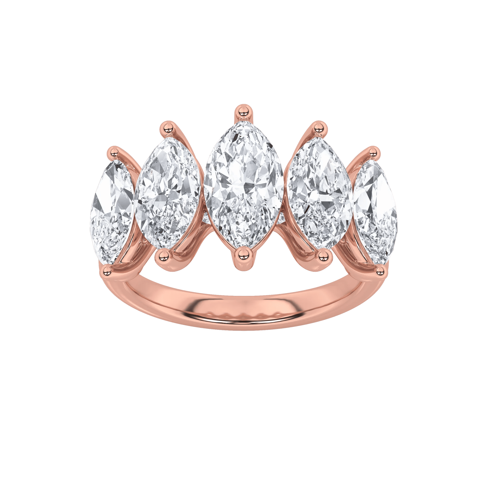 Radiant Penta Five Stone Ring 16