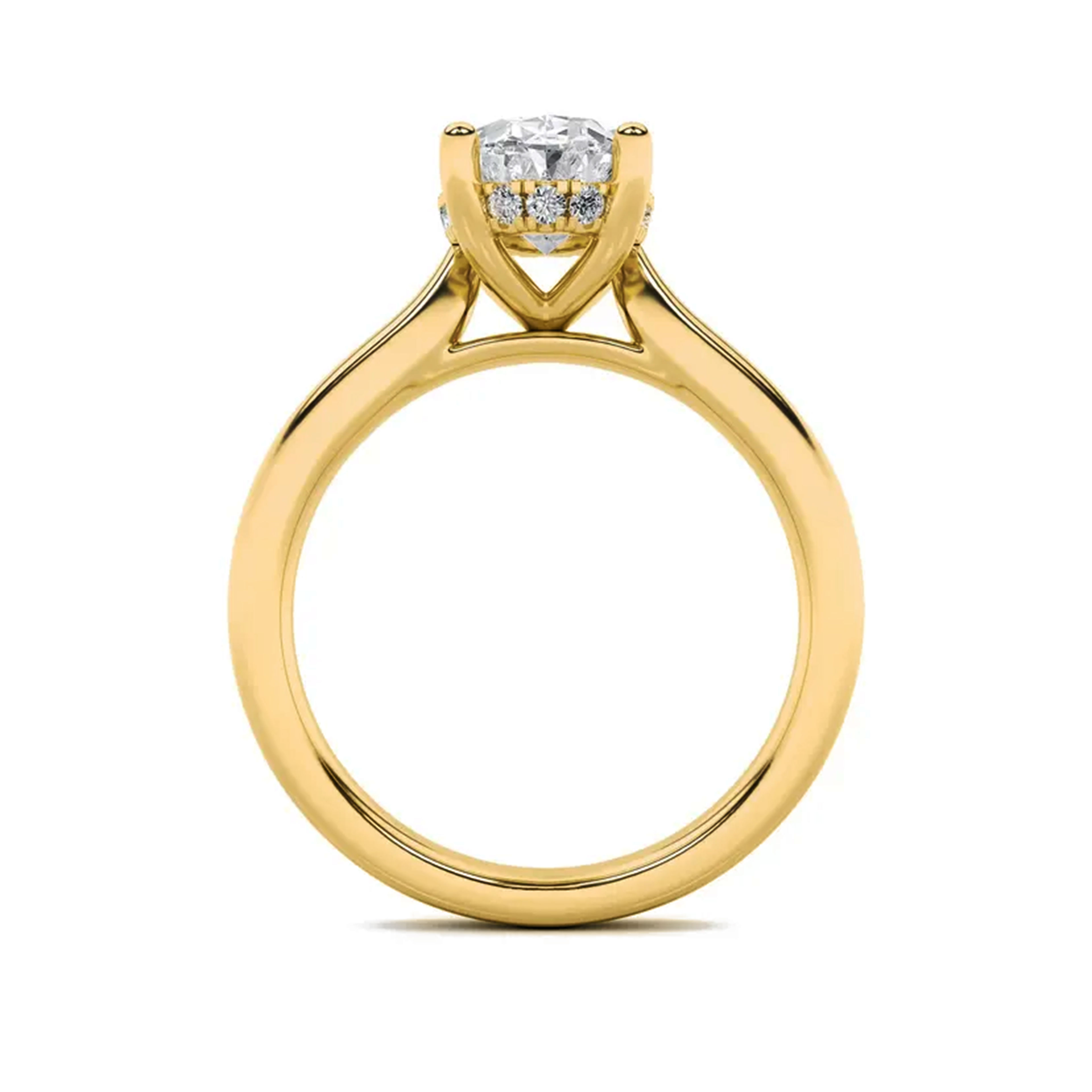 Oval Essence Solitaire Ring 4