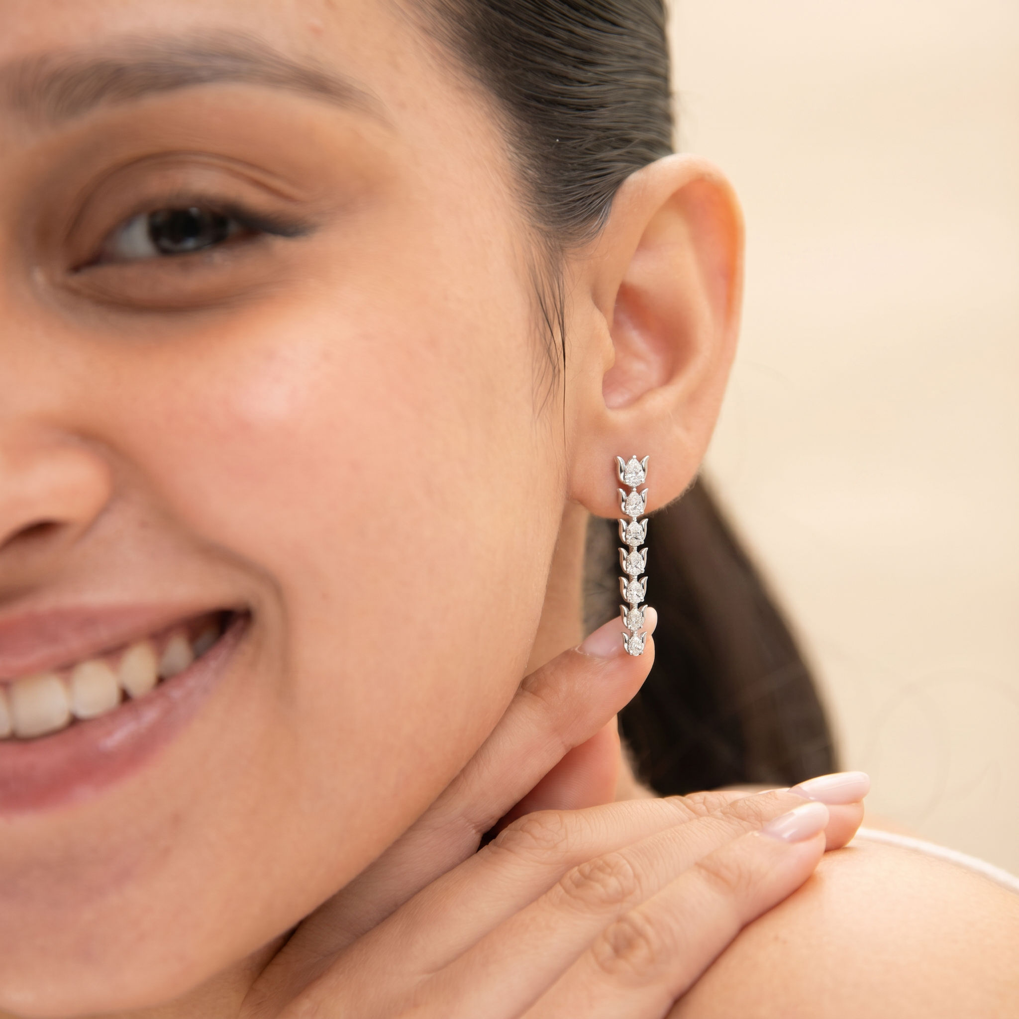 Lotus Cascade Drop Earrings 1