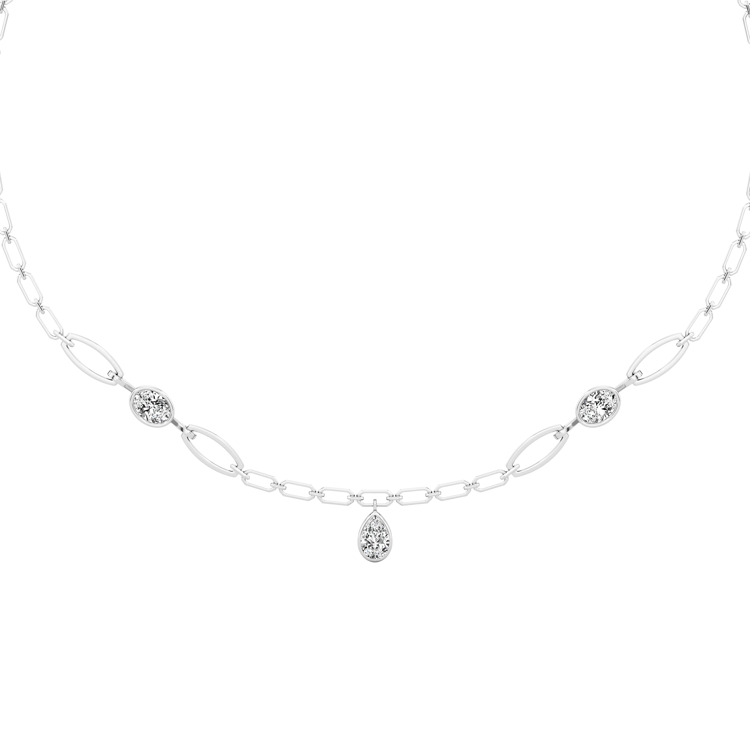 Lustre Loop Diamond Necklace 6