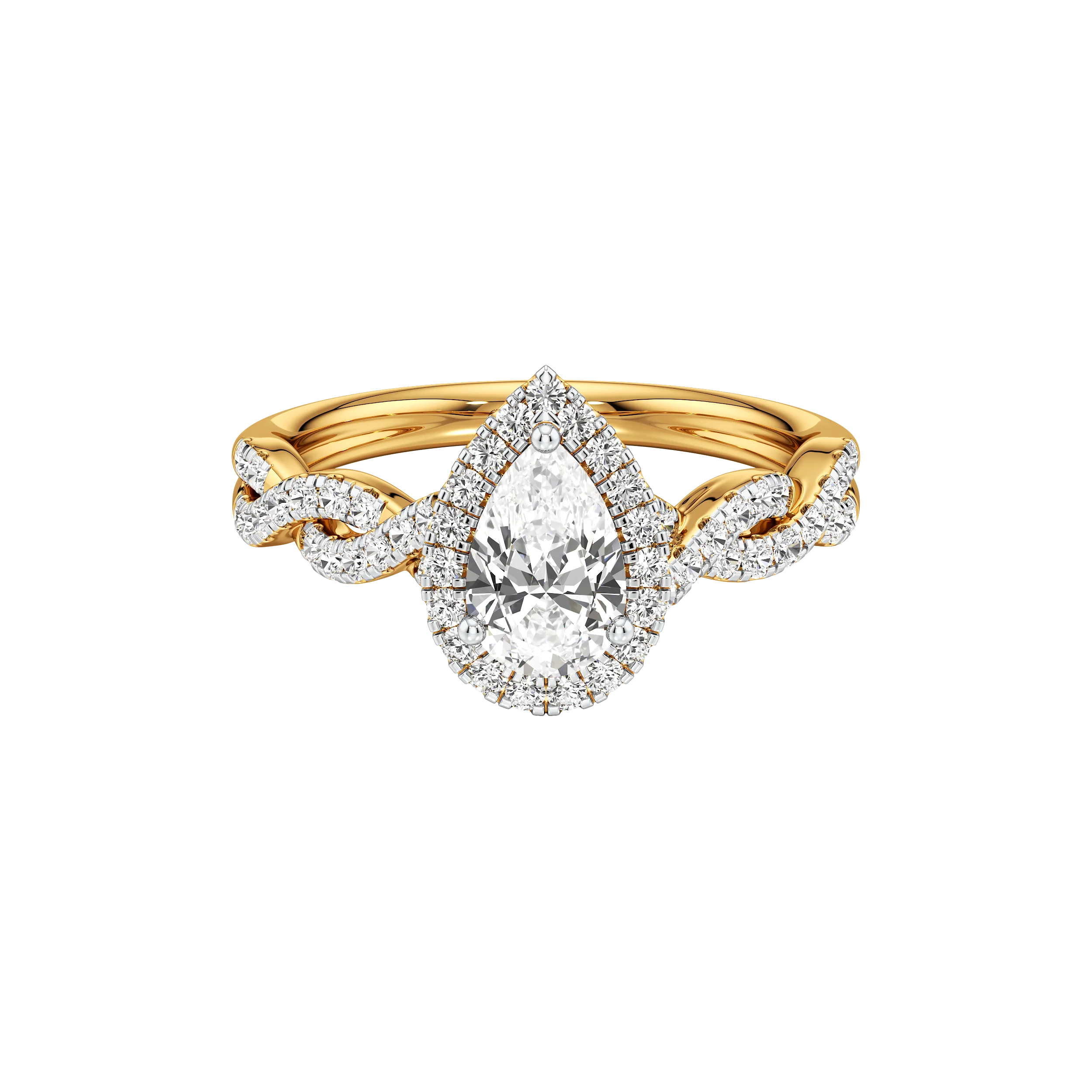 Luminous Twist Solitaire Ring 5