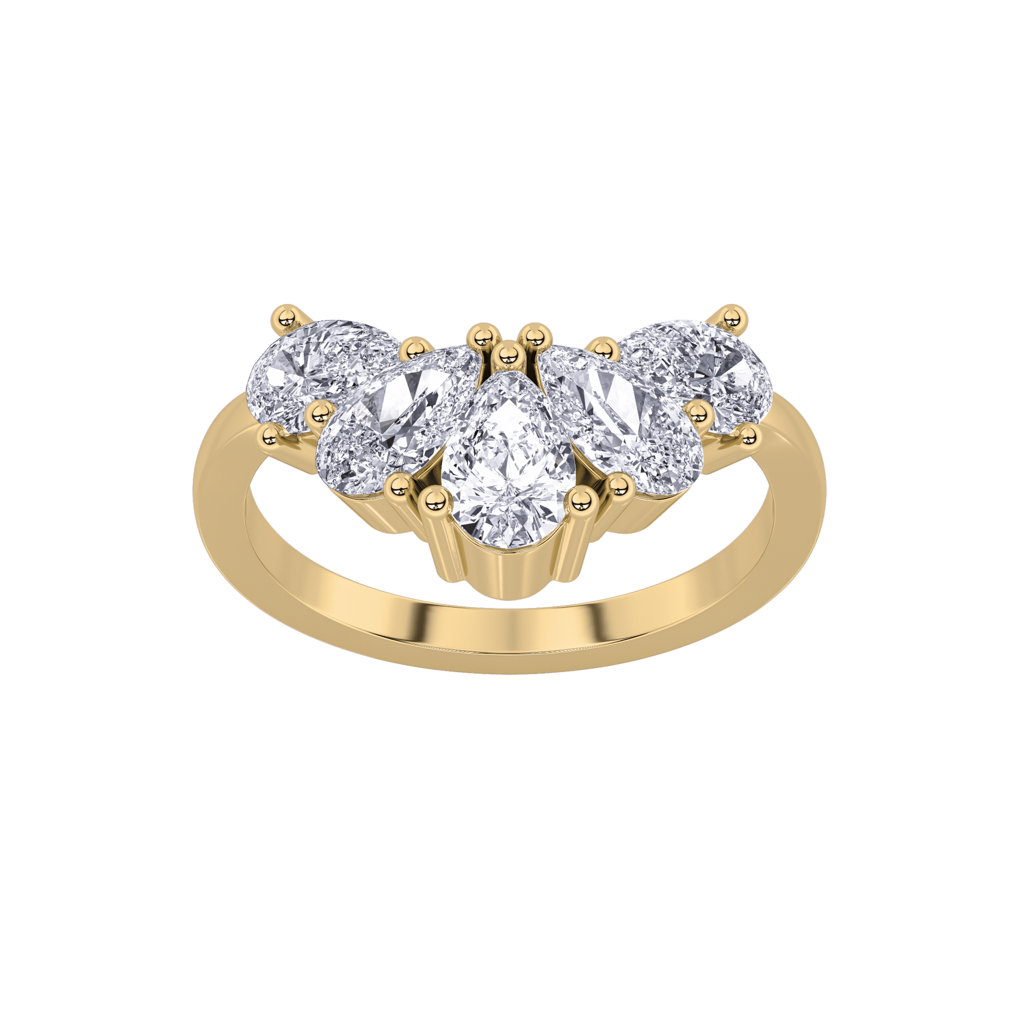 V-Five Sparkle 5 Stone Ring 0