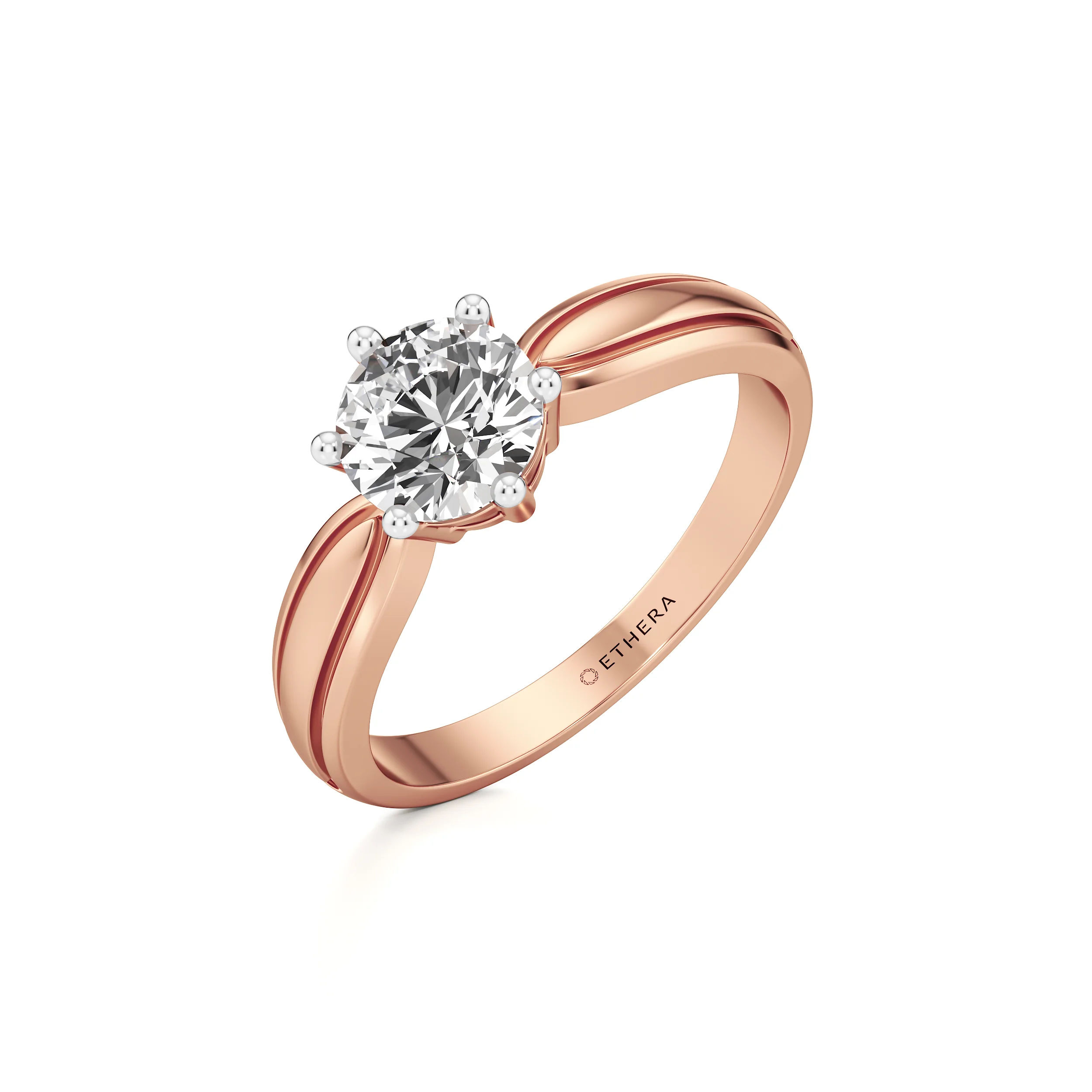 Sculpt Crest Solitaire Ring 9