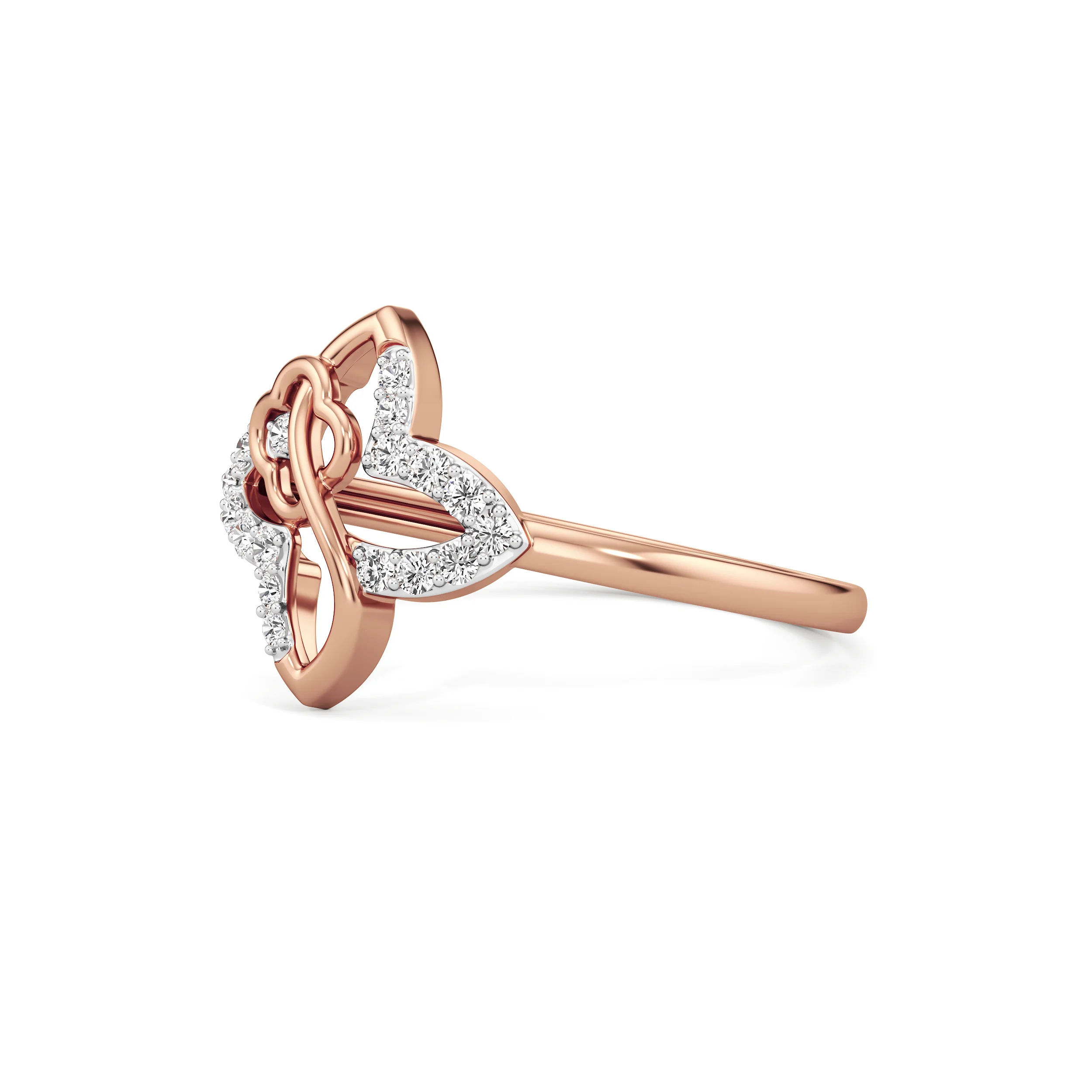 Petal Knot Diamond Ring 17
