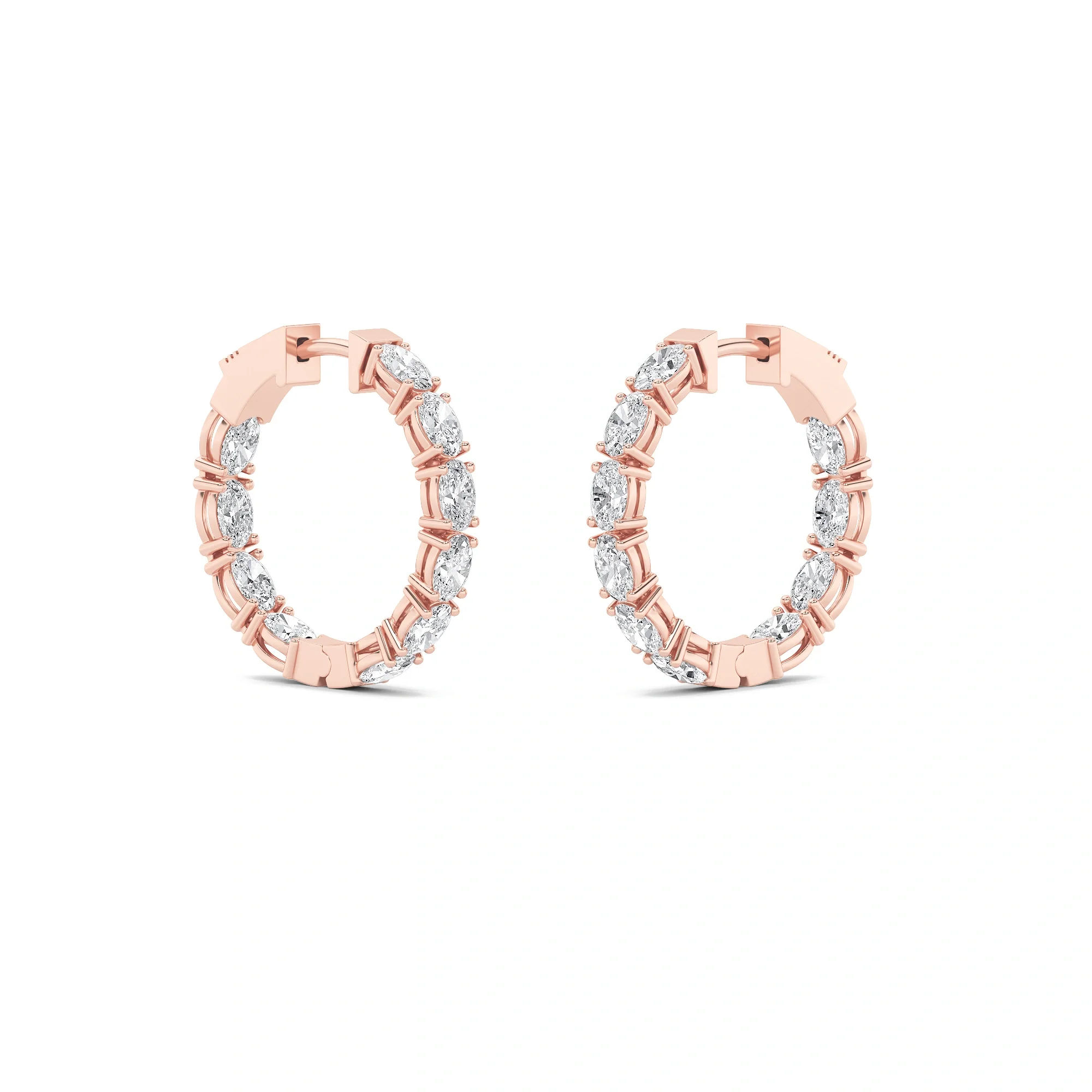 Marquise Glow Hoops 3