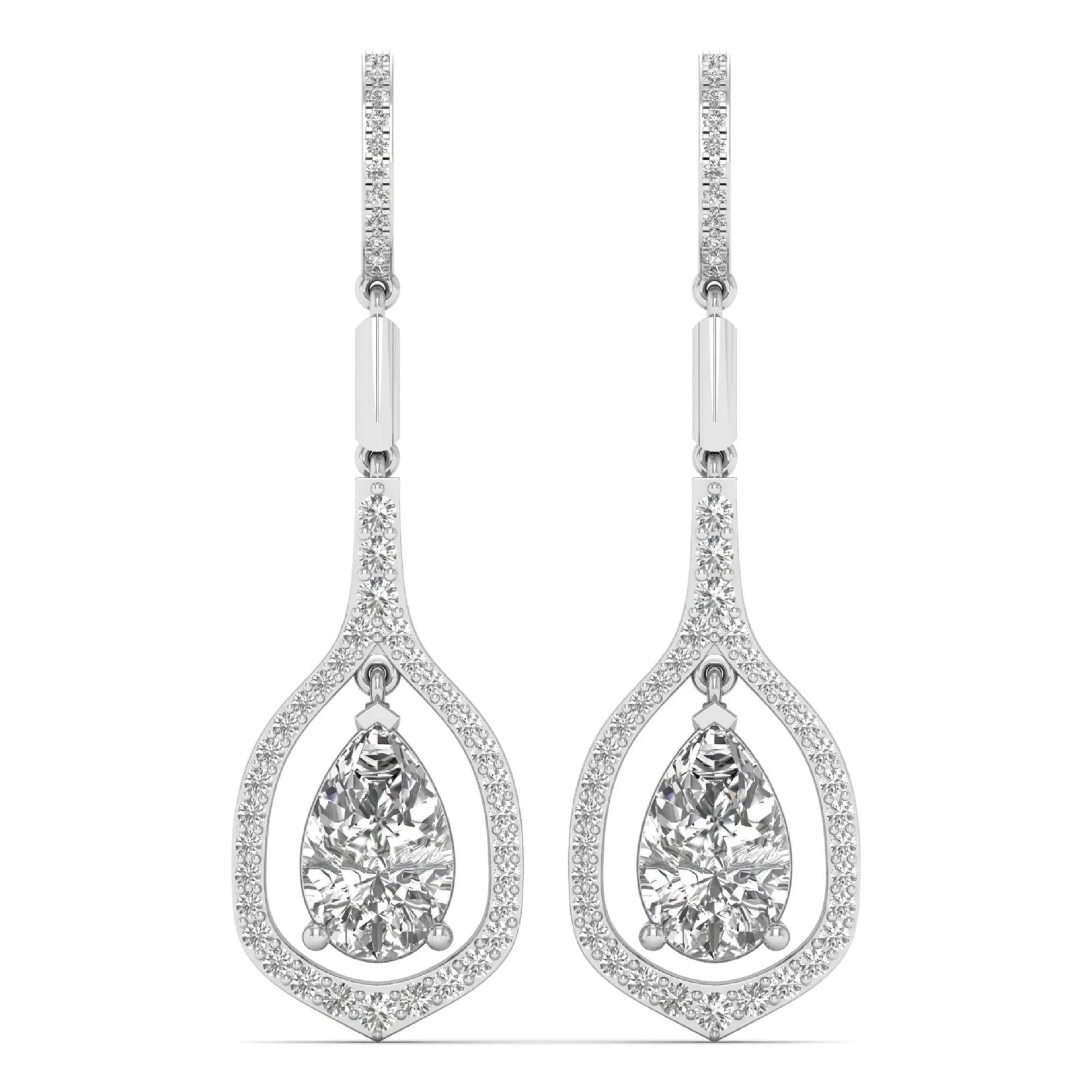 Pear Gleam Hoop Earrings 1