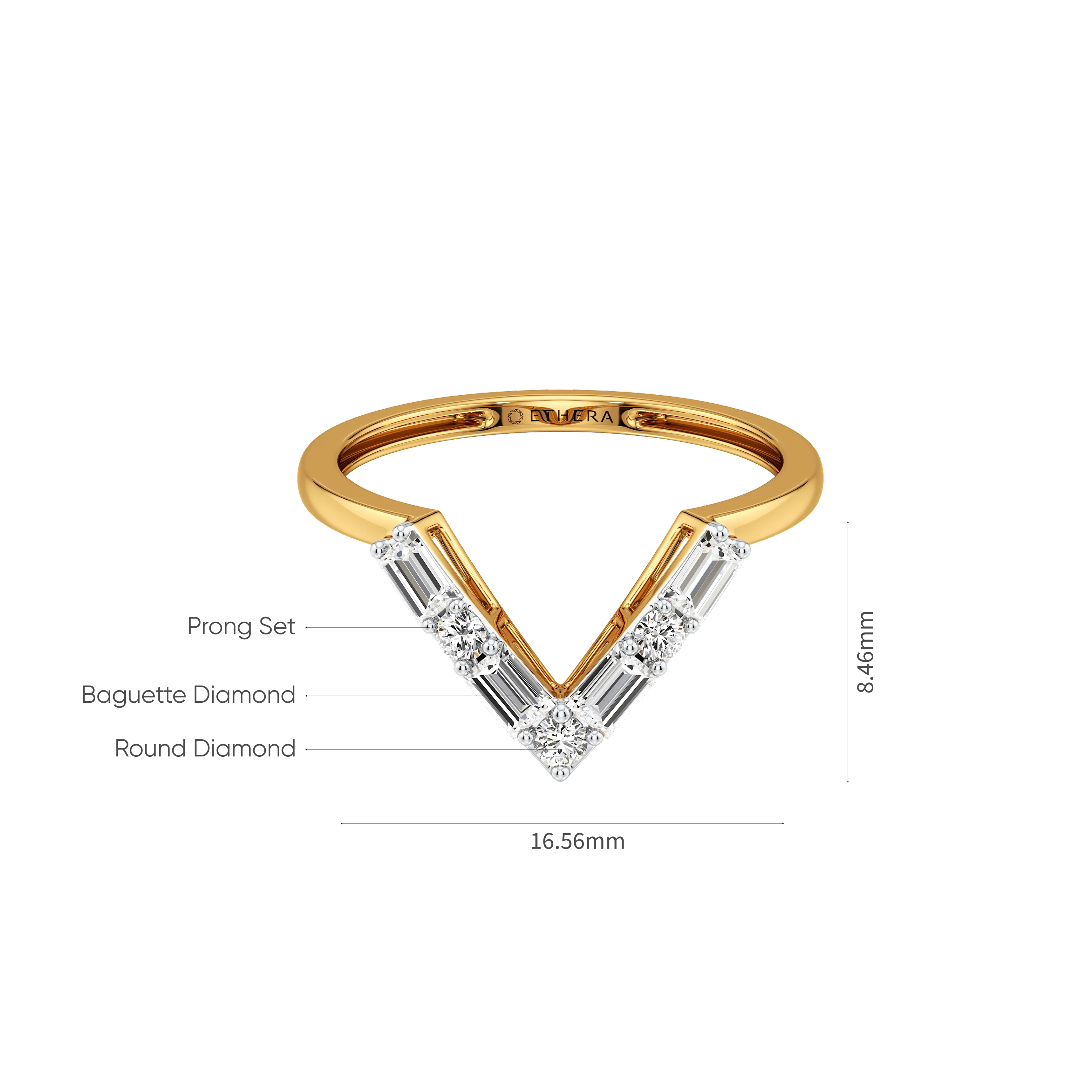 EdgeLine Baguette Ring 6