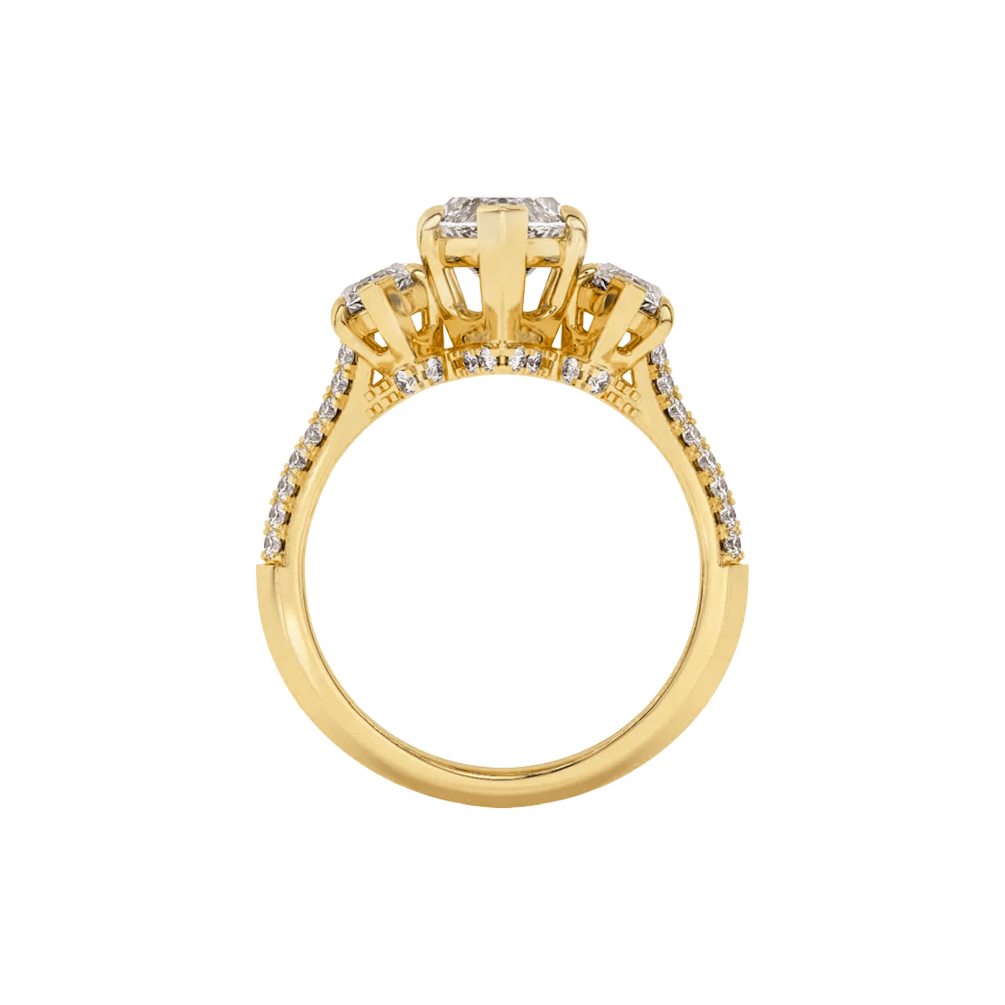Trinity Of Sparkle 3 Stone Ring 4