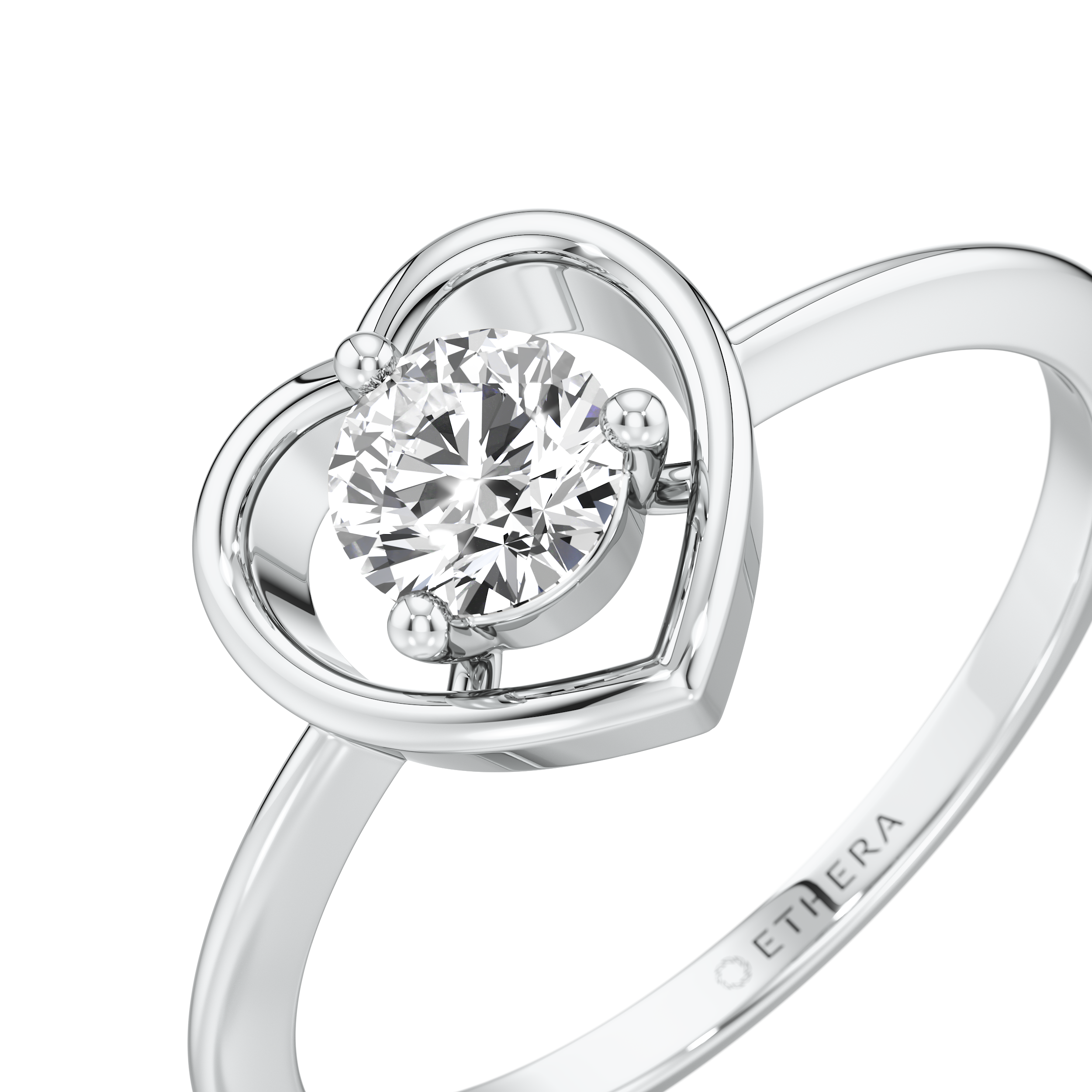 Heartline Solitaire Ring 8