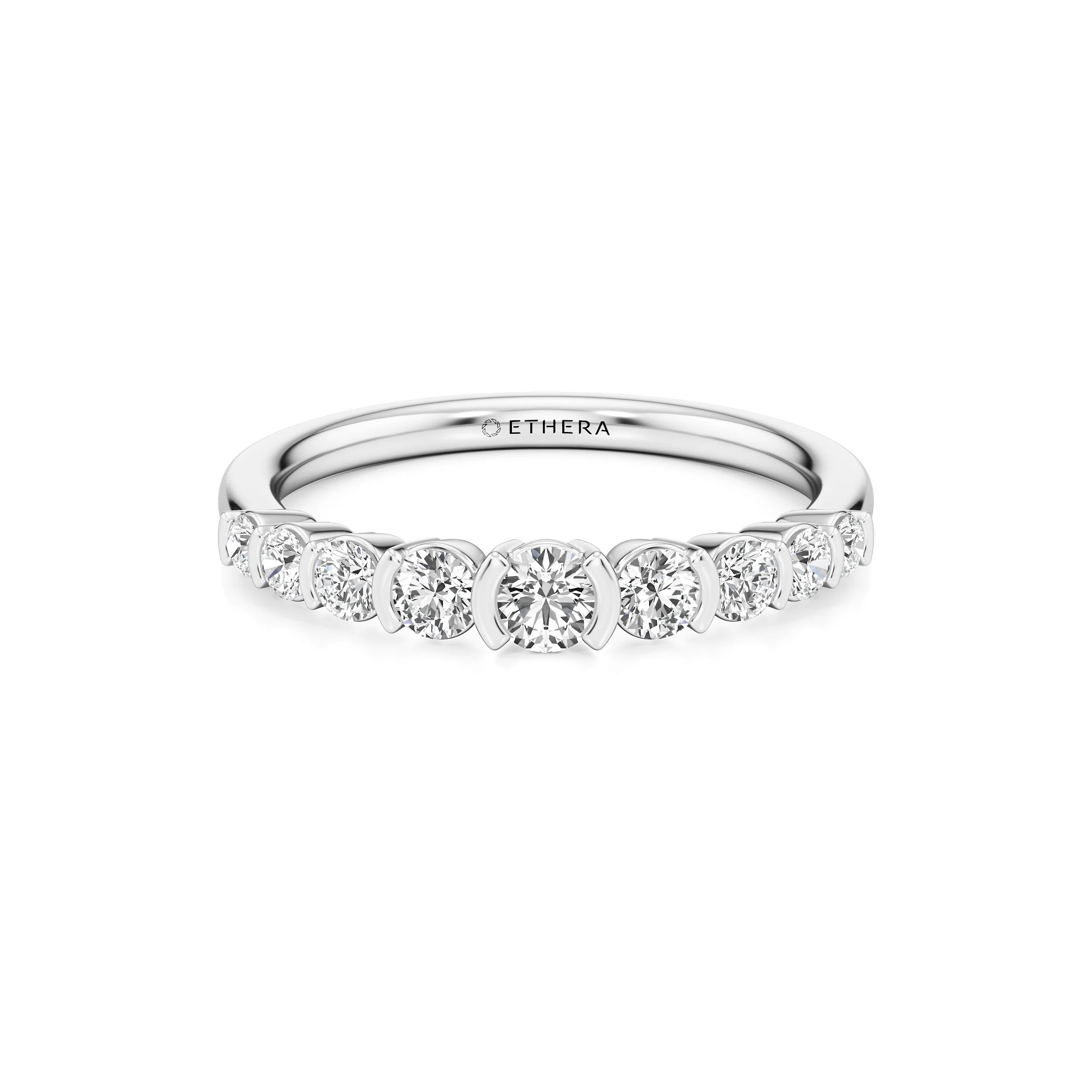 Classic Half-Eternity Diamond Band 8