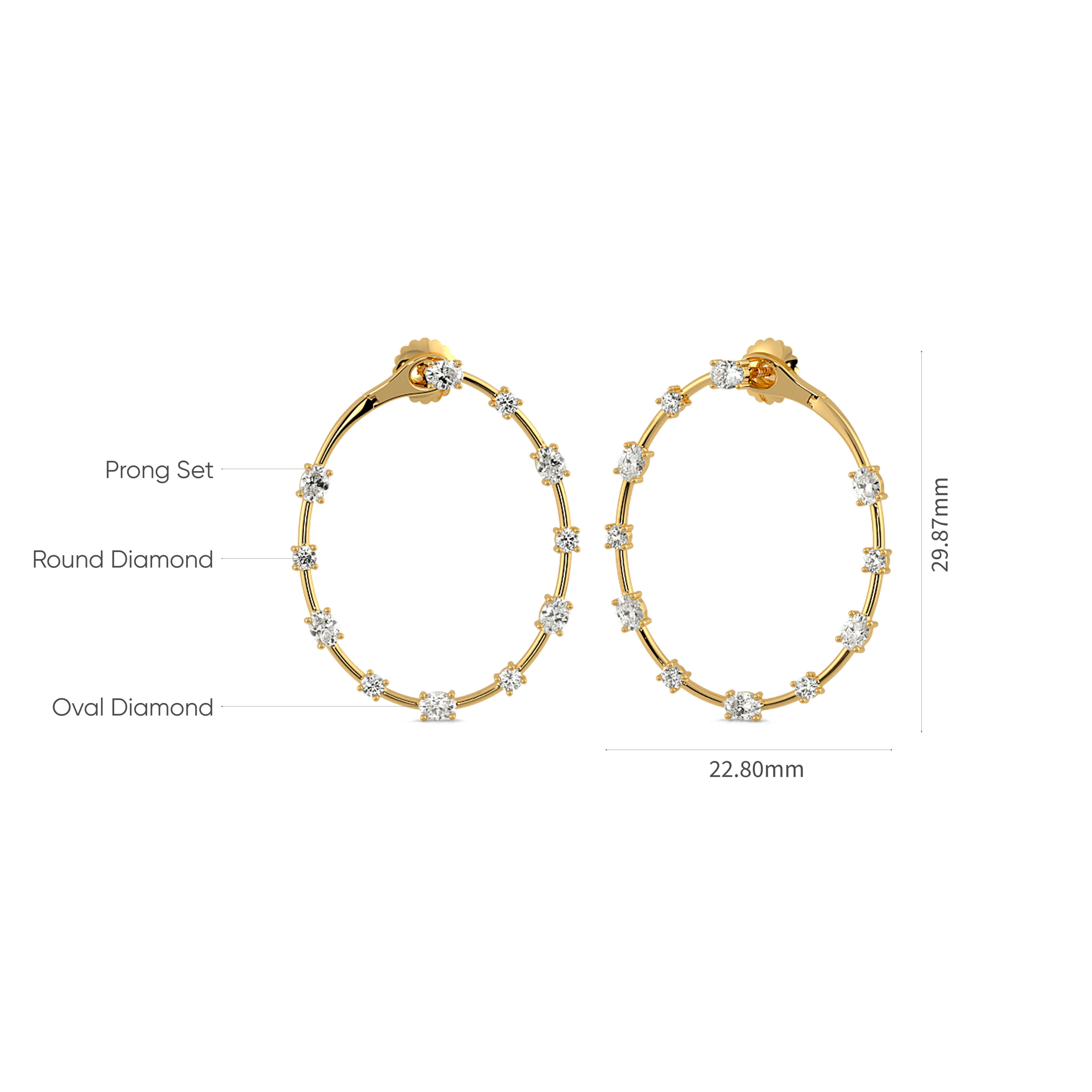 Celeste Diamond Hoops 4