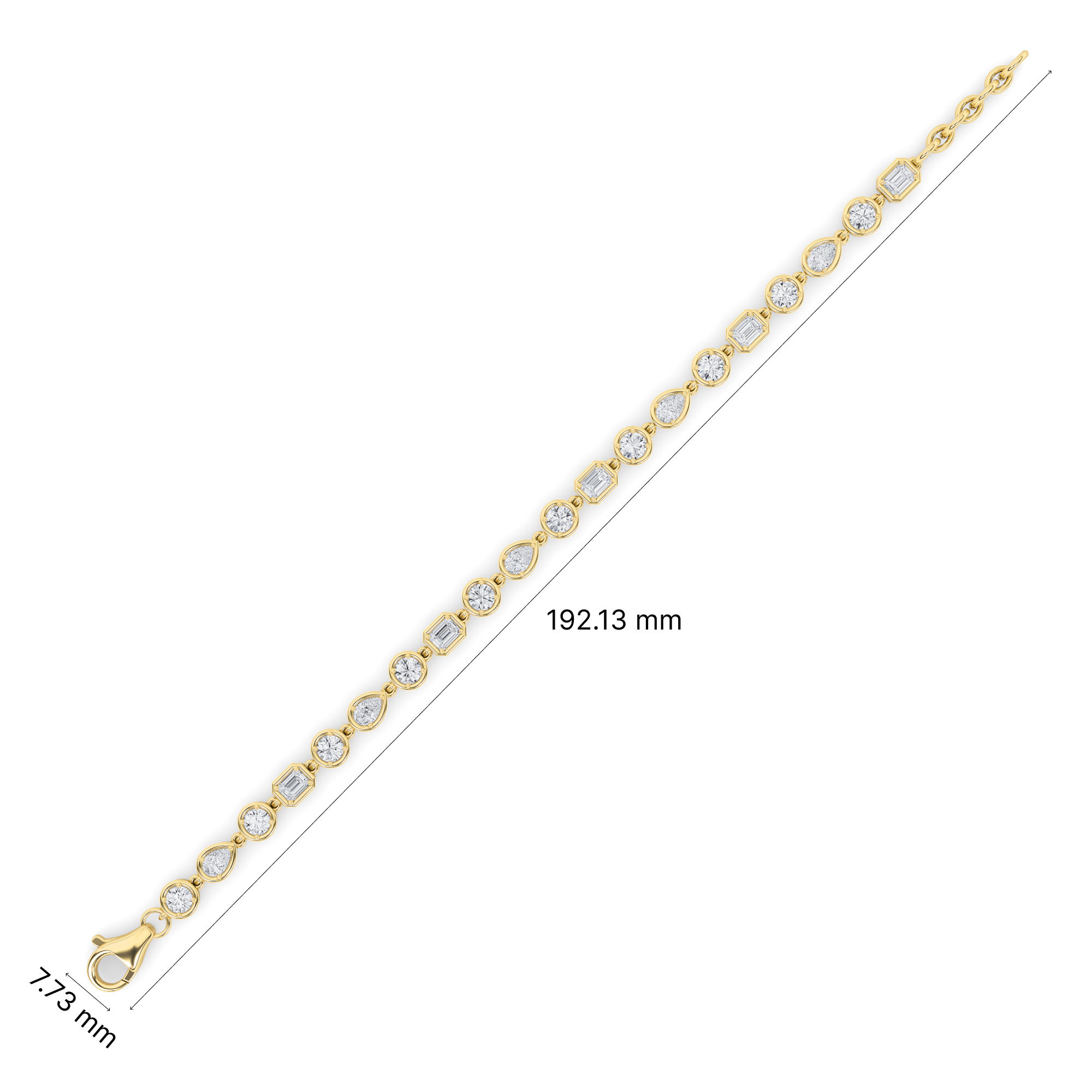 Gemstep Link Diamond Bracelet 13