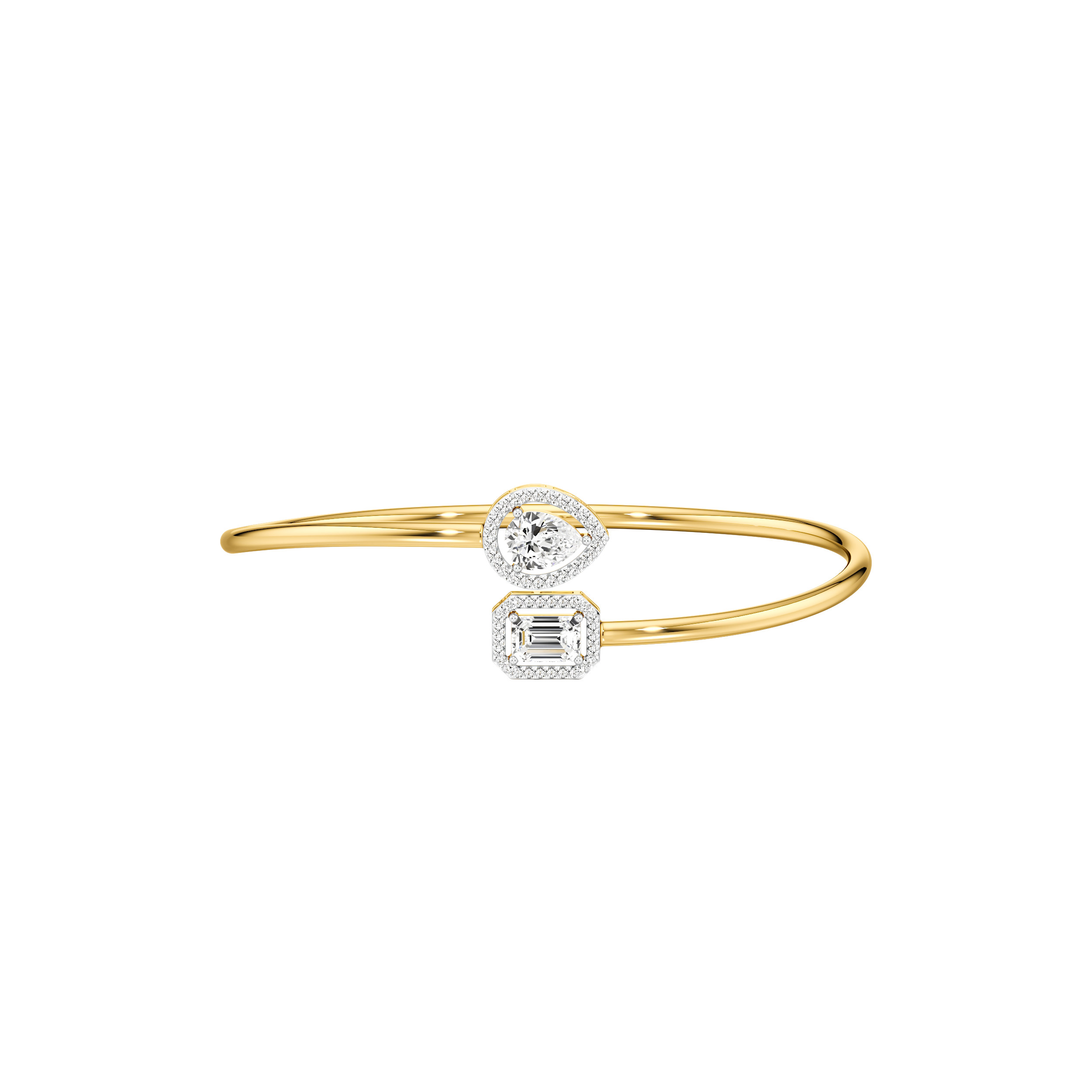 Petite Radiance Open Top Oval Bangle