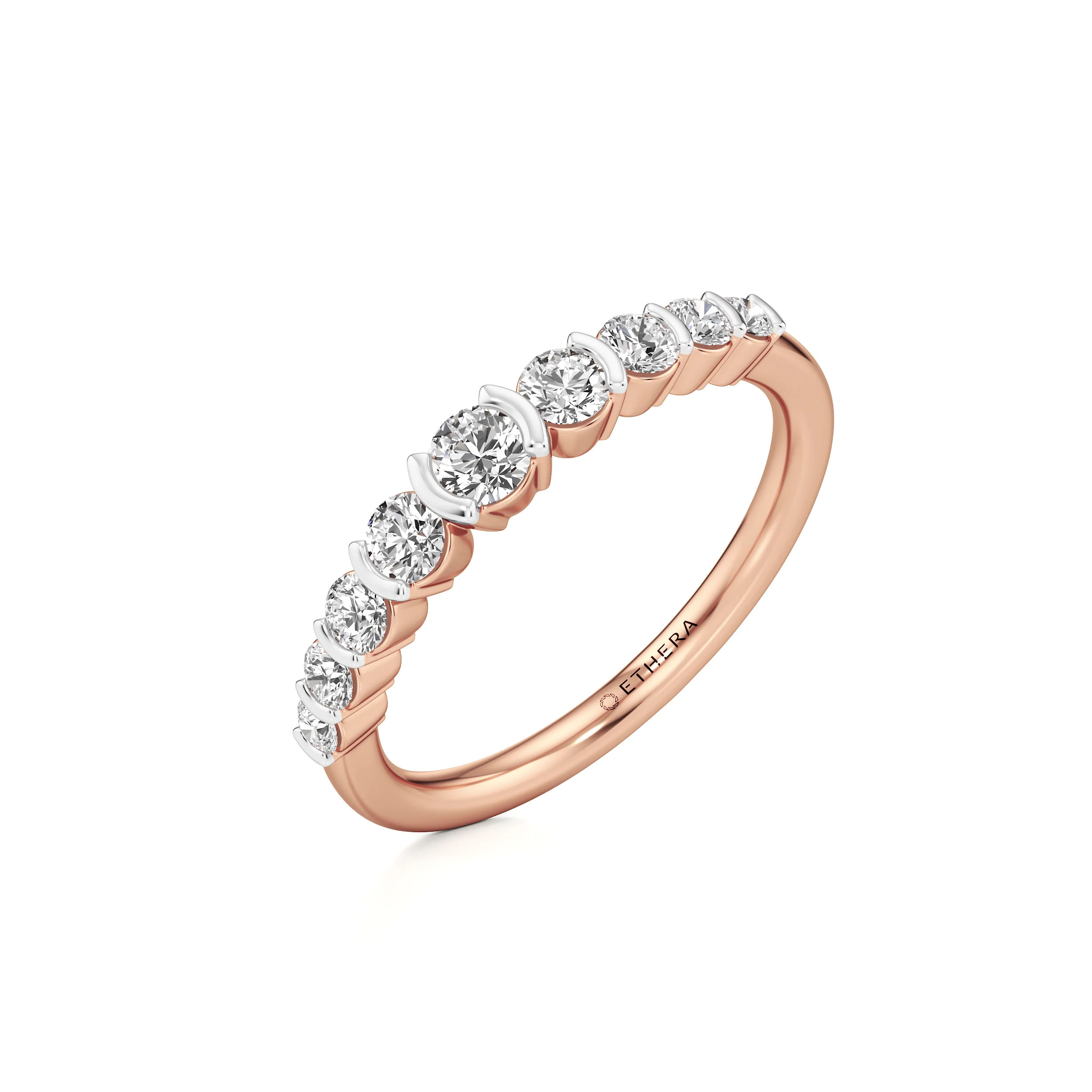 Classic Half-Eternity Diamond Band 10