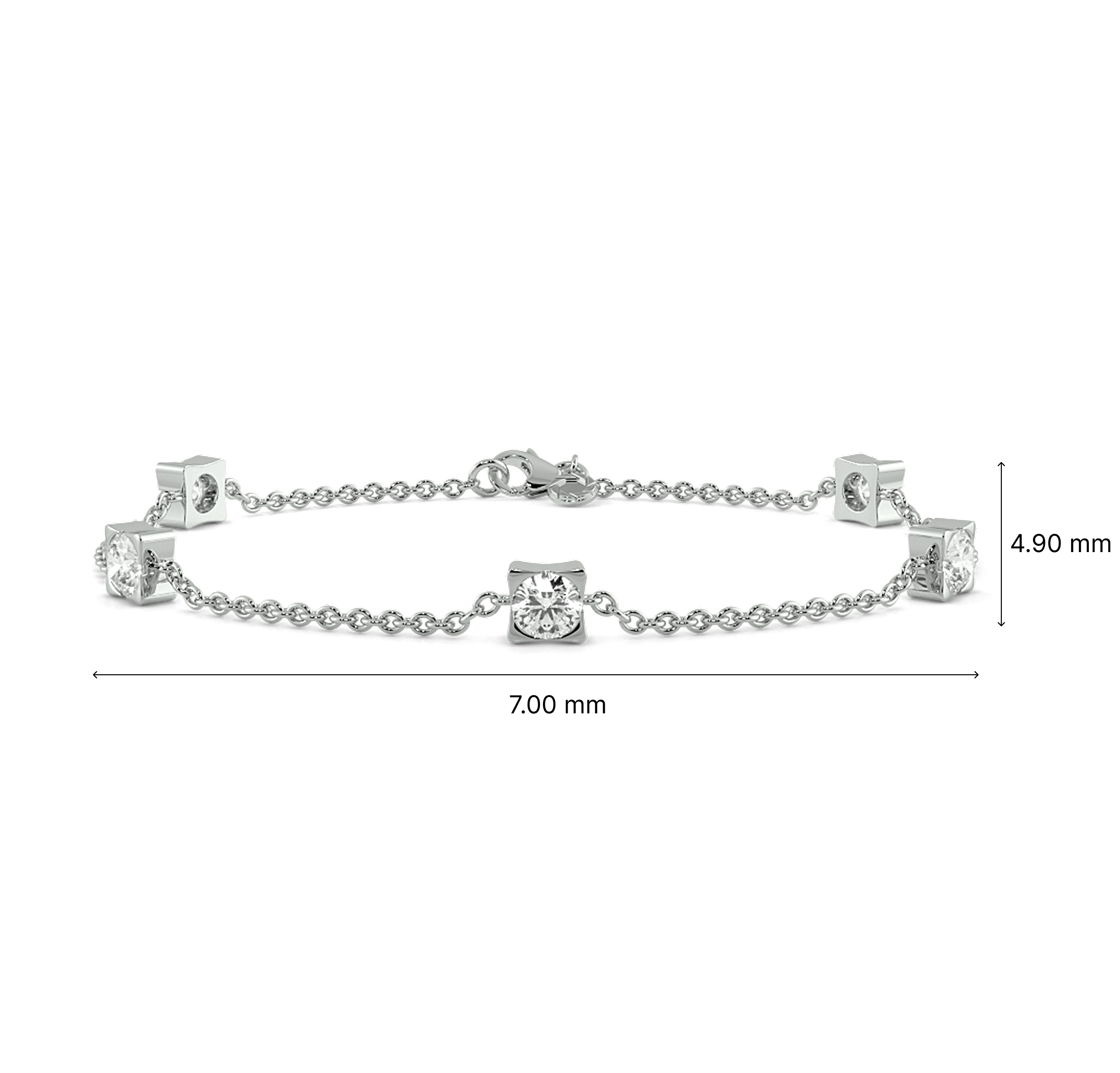 Five-Star Diamond Chain Bracelet 4