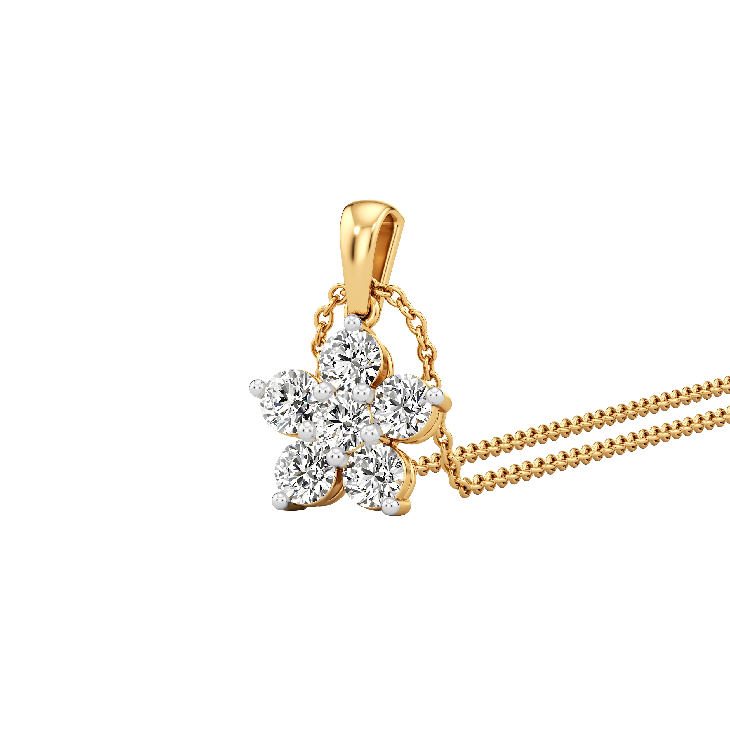 Petal Cluster Diamond Necklace 0