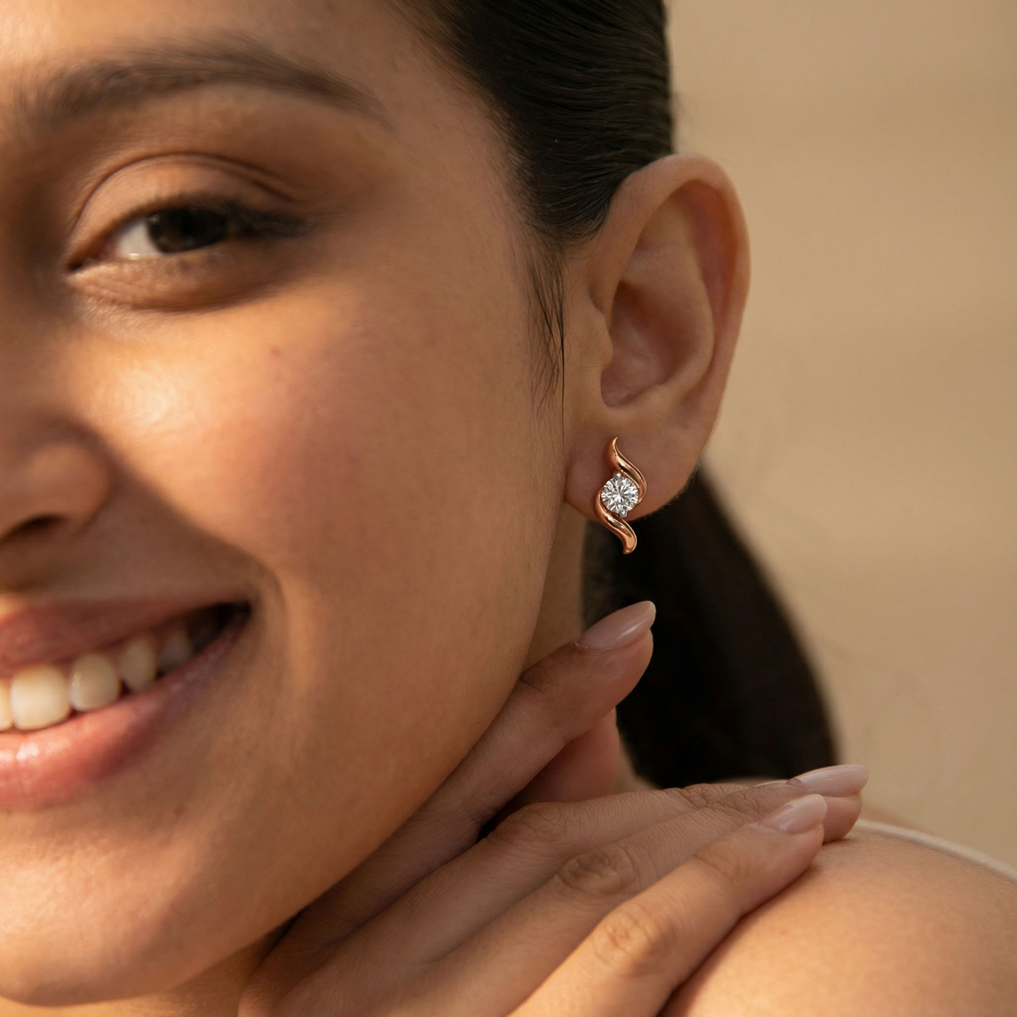 Twist & Glow Stud Earrings hover