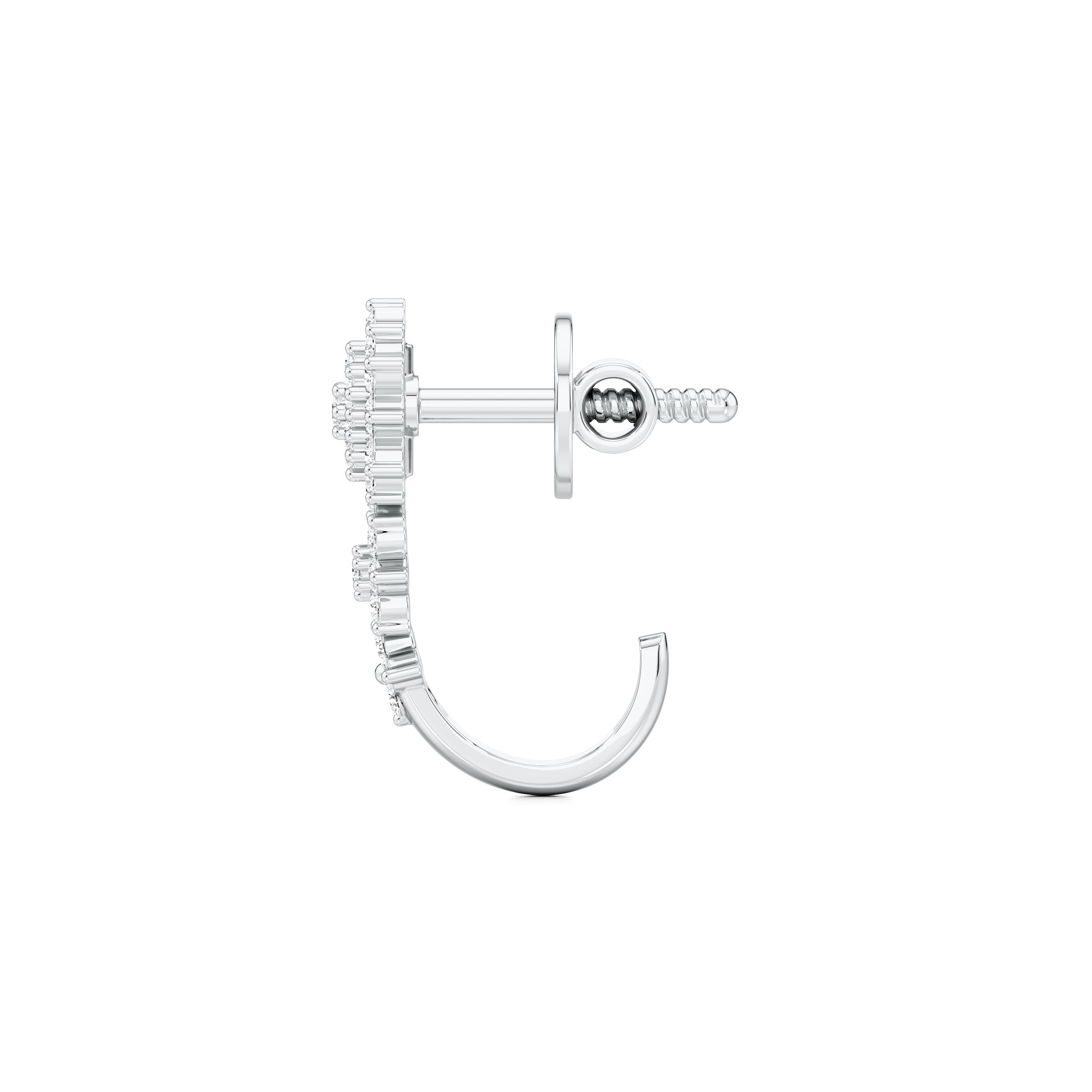 Glow Curve J-Hoop Earrings 6