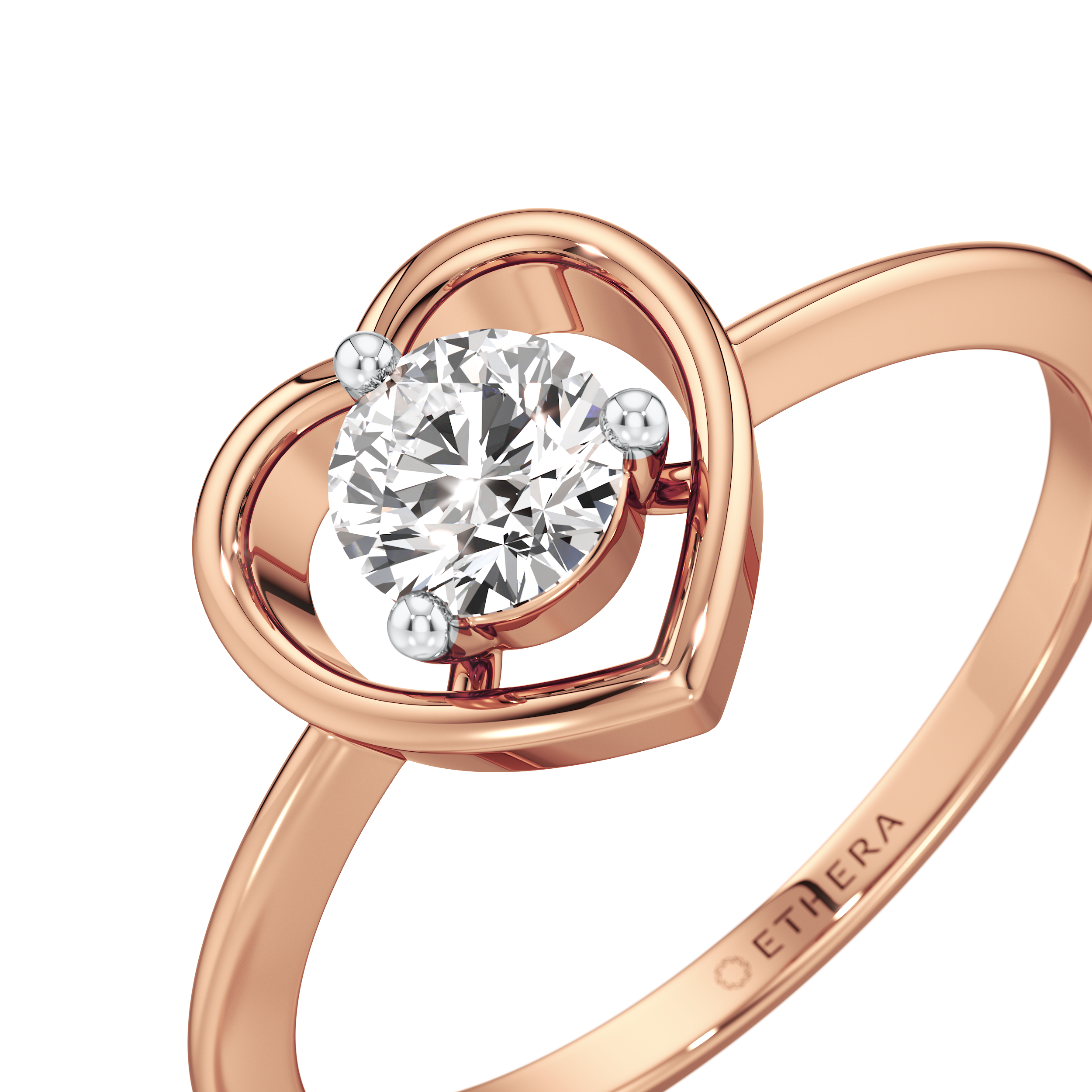 Heartline Solitaire Ring 12