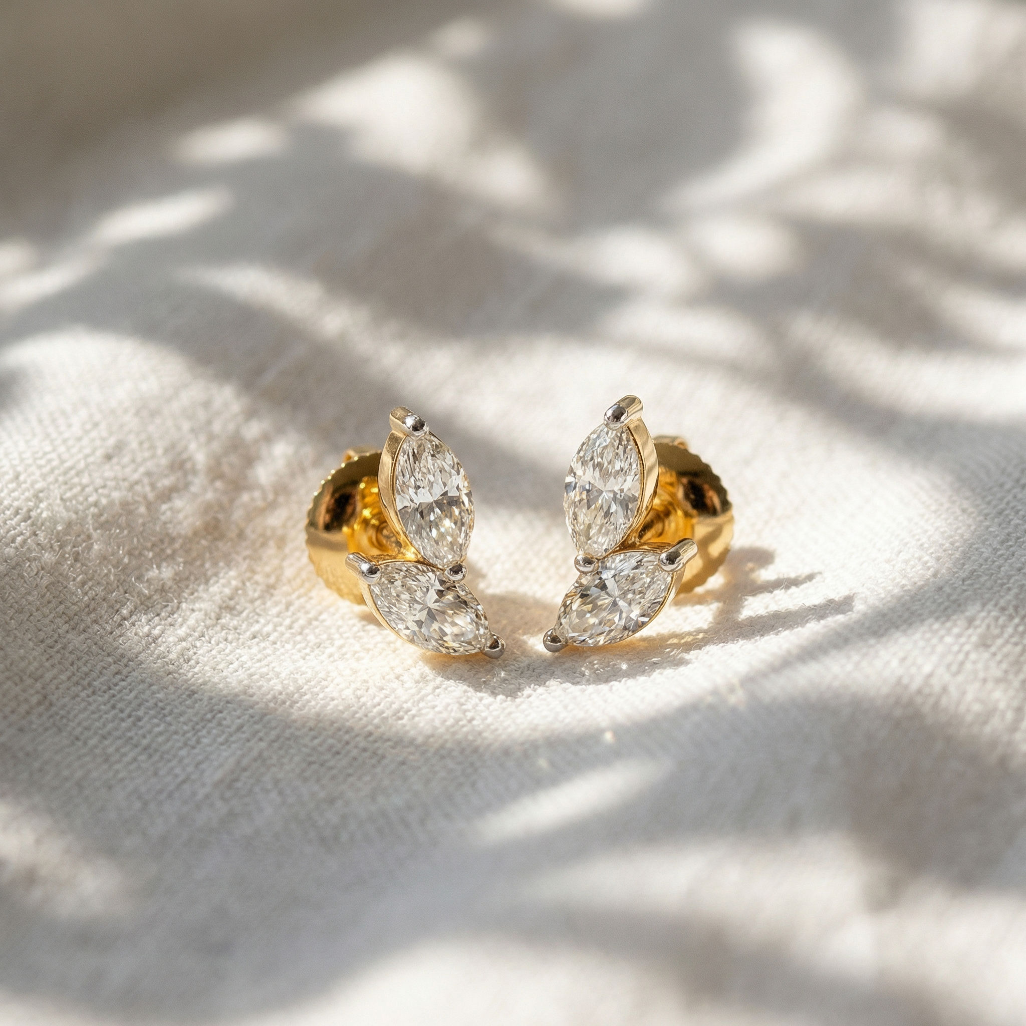 Marquise Bond Stud Earrings 2