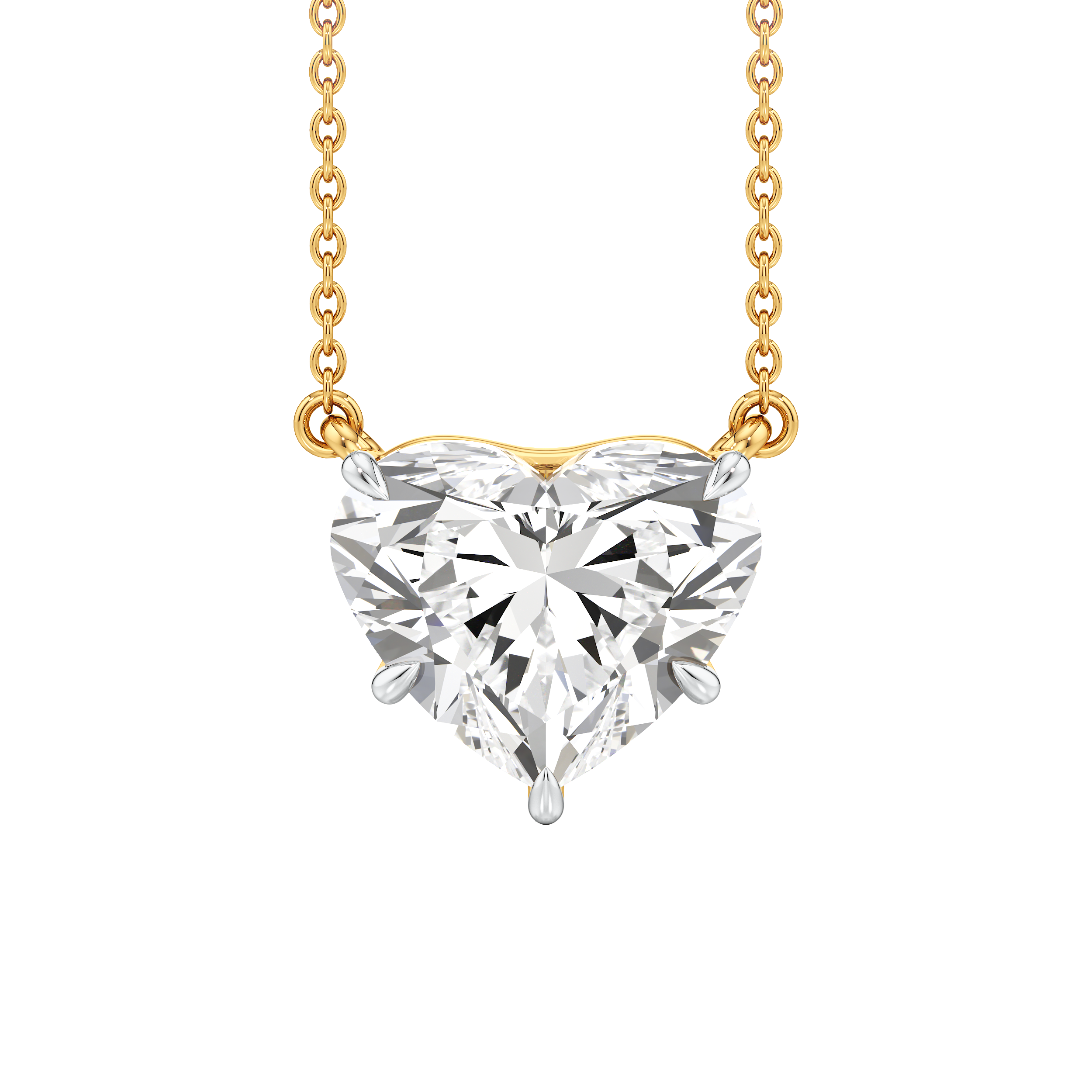 Amour Heart Solitaire Necklace 1